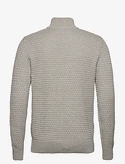 Selected Homme - SLHREMY LS KNIT ALL STU HALF ZIP W CAMP - perusneuleet - ghost gray - 1