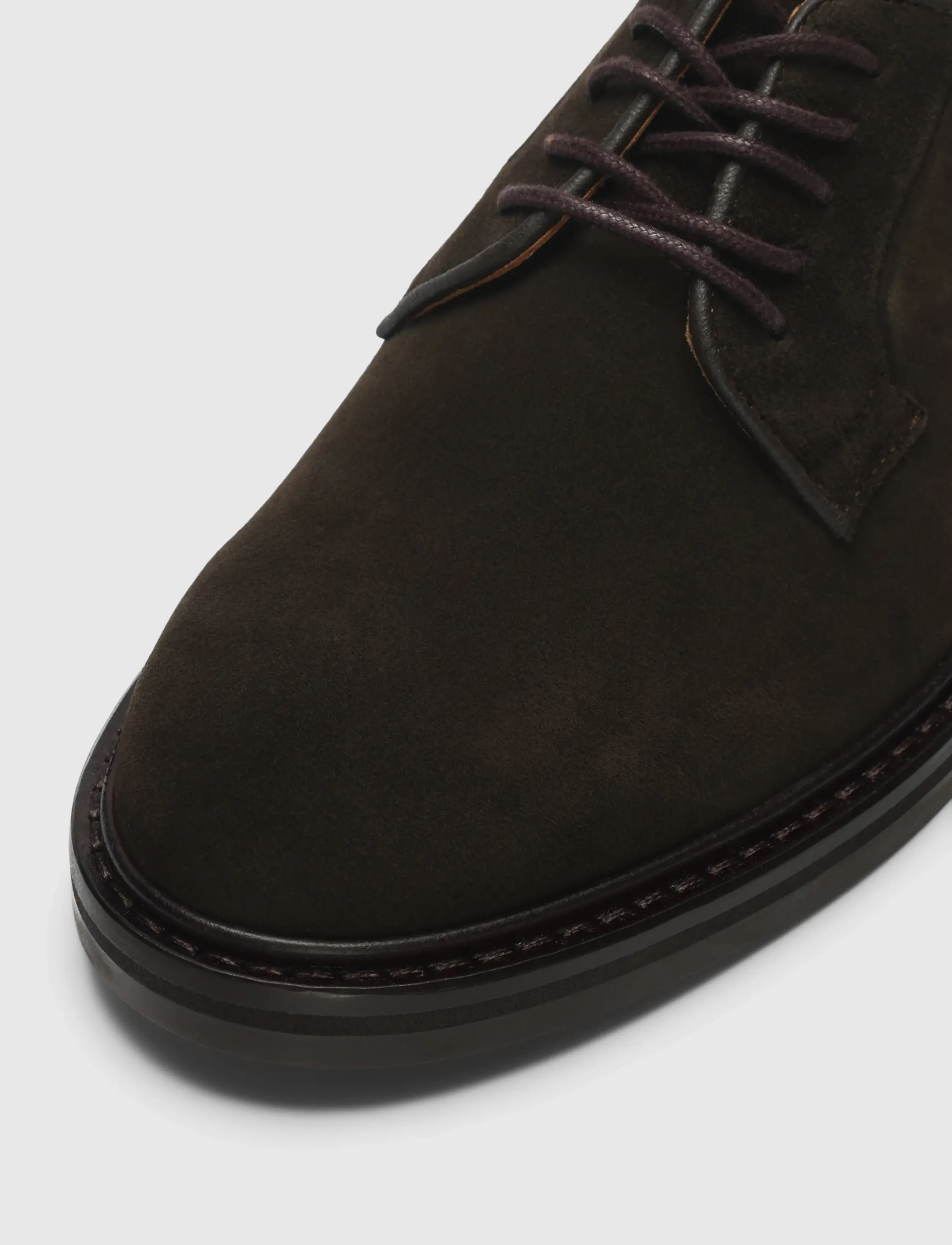 Selected - SLHCARTER SUEDE BLUCHER SHOE - derby sko - chocolate torte - 3