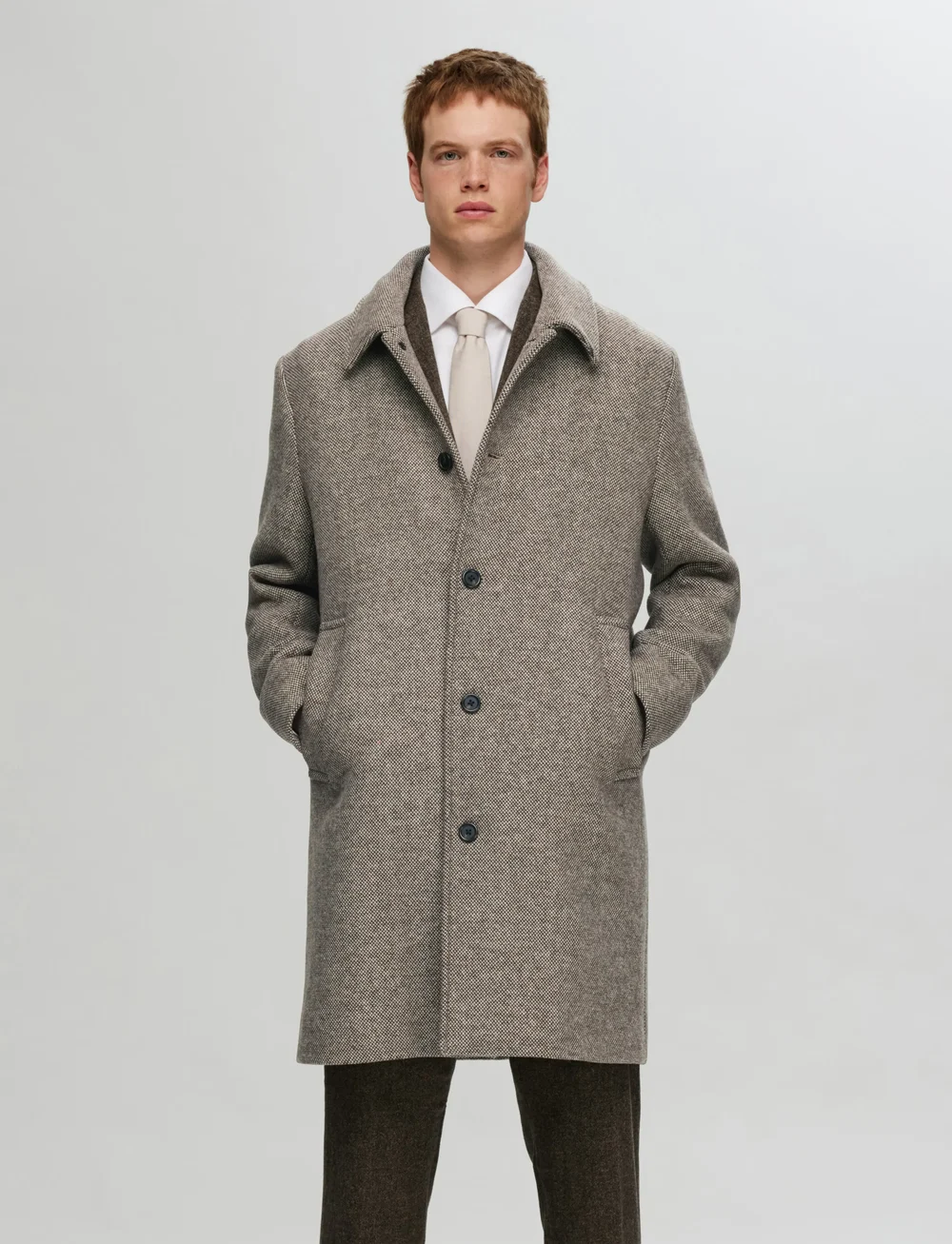 Selected - SLHARCHIVE CAR COAT NOOS - light coats - demitasse - 0