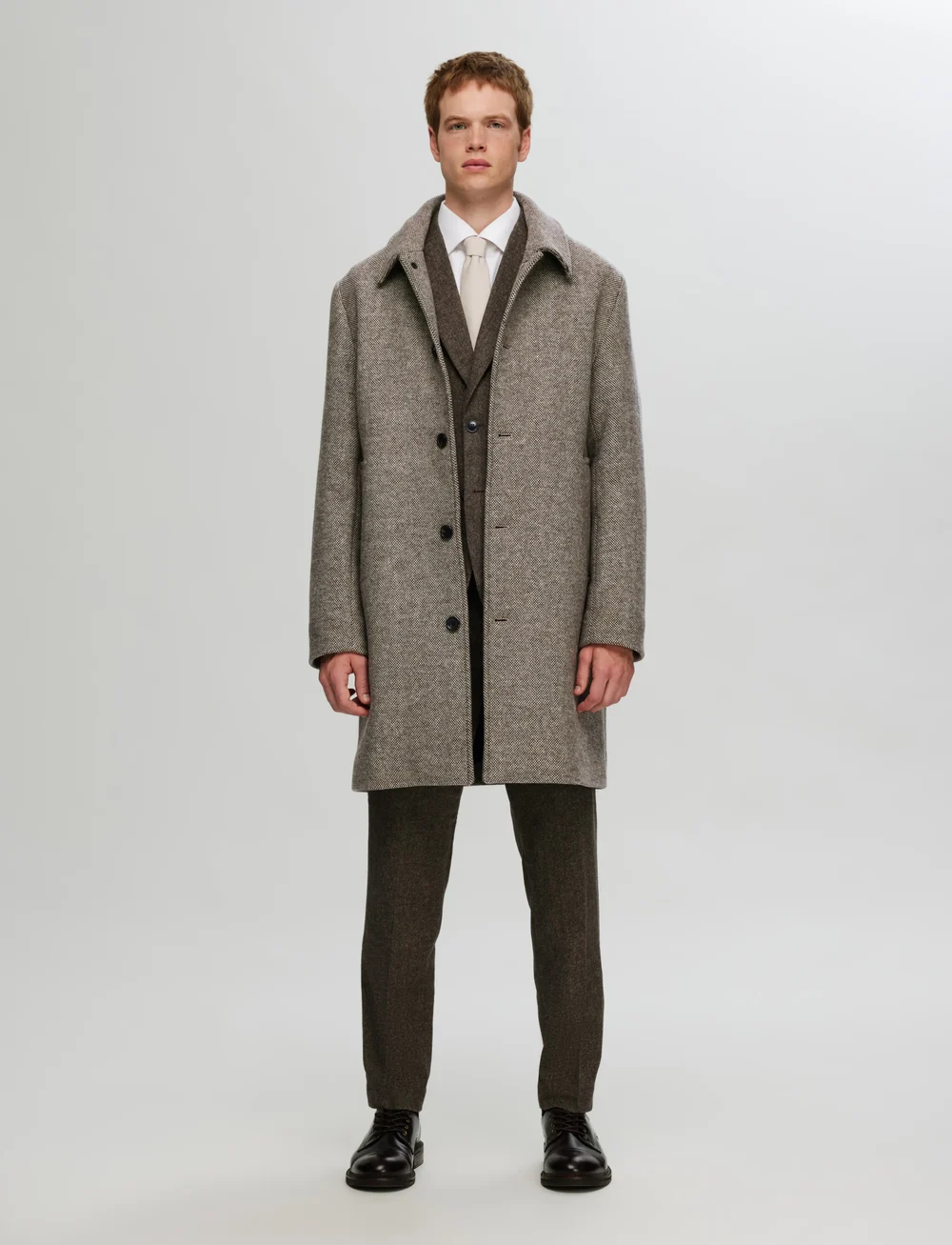 Selected - SLHARCHIVE CAR COAT NOOS - light coats - demitasse - 3