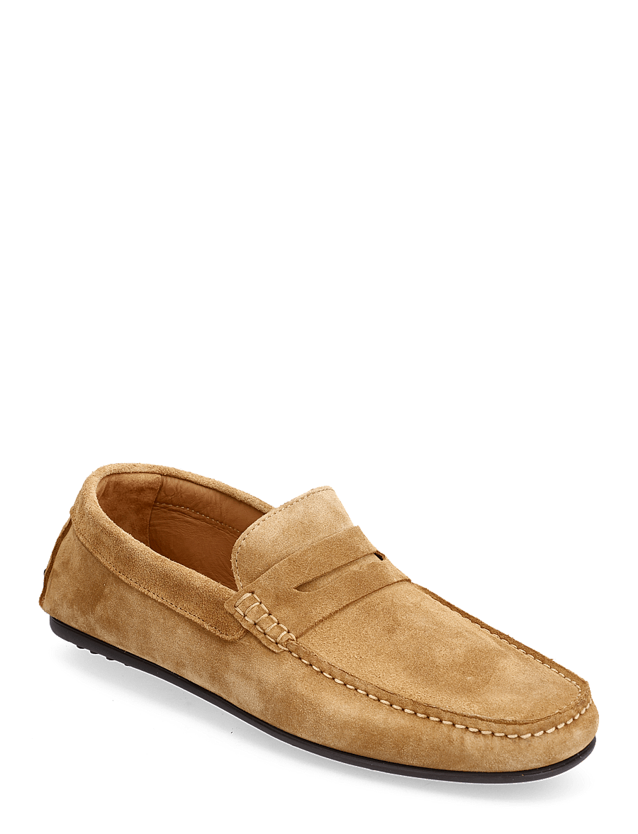 Selected - SLHSERGIO SUEDE PENNY DRIVING SHOE - cognac - 0
