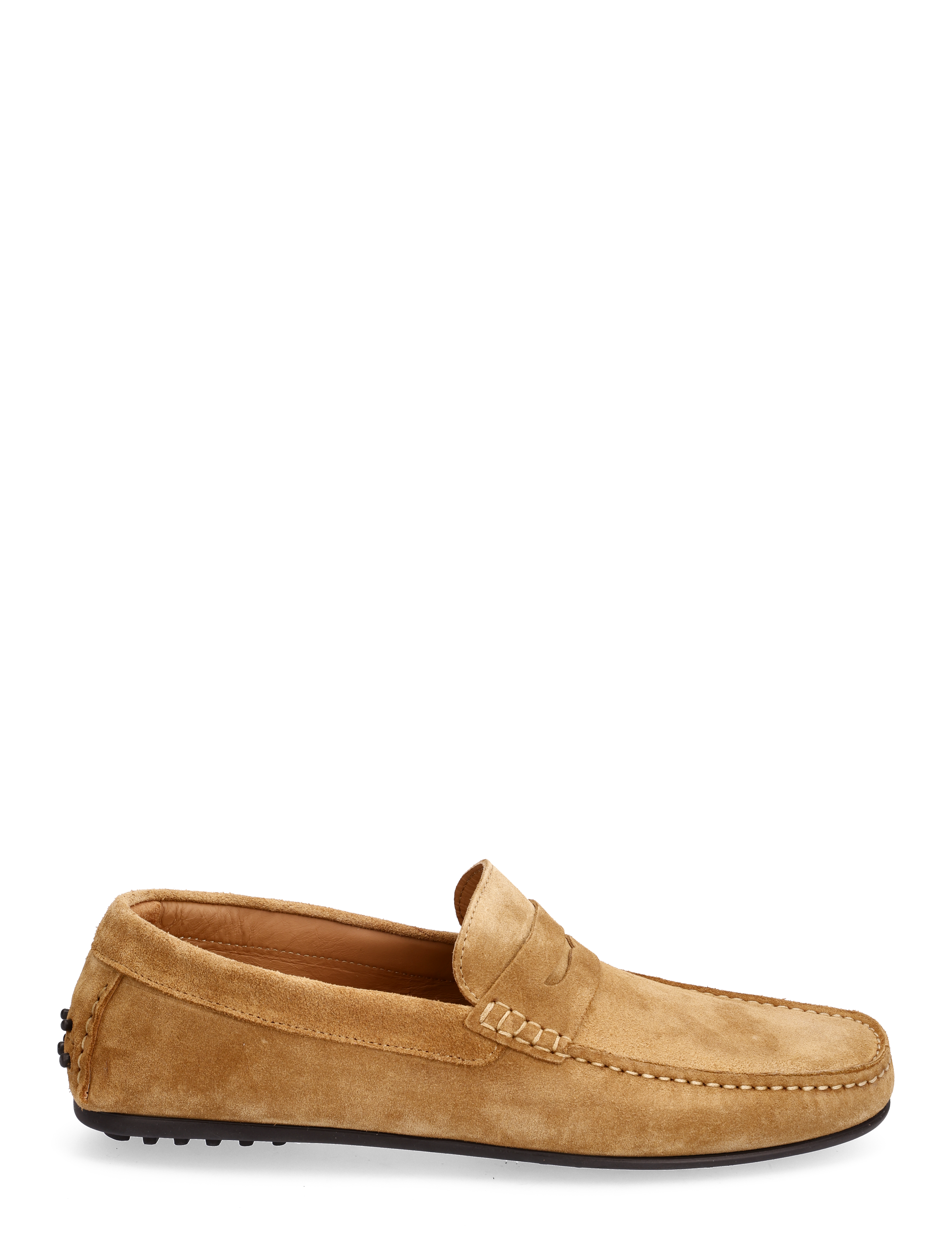 Selected - SLHSERGIO SUEDE PENNY DRIVING SHOE - cognac - 1