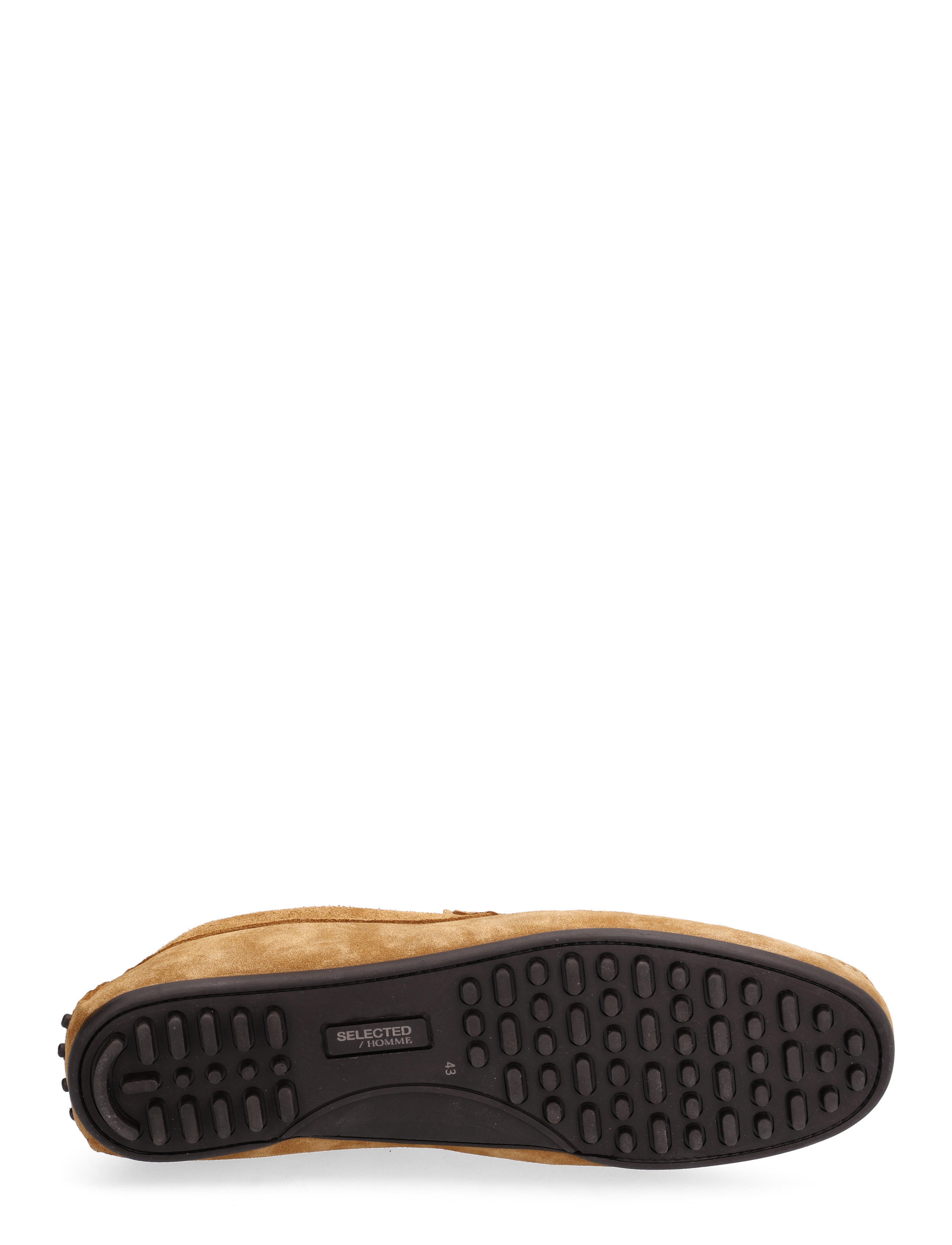 Selected - SLHSERGIO SUEDE PENNY DRIVING SHOE - cognac - 4