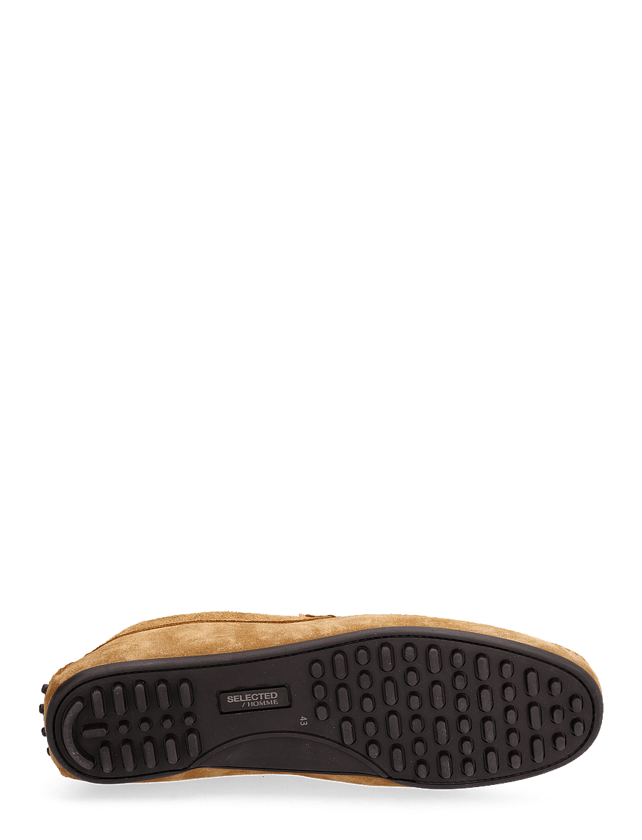 Selected - SLHSERGIO SUEDE PENNY DRIVING SHOE - cognac - 4