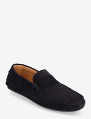 Selected Homme - SLHSERGIO SUEDE PENNY DRIVING SHOE - spring shoes - dark navy - 0