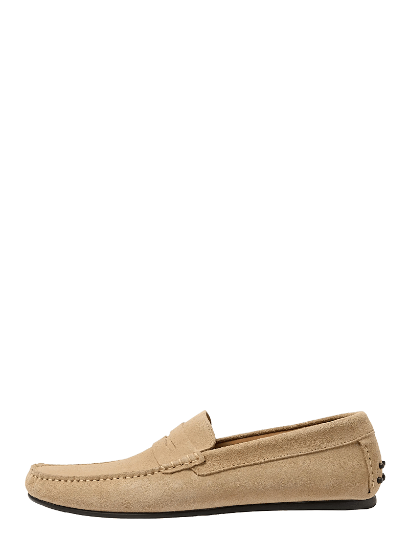 Selected - SLHSERGIO SUEDE PENNY DRIVING SHOE - kollektionen - sand - 2