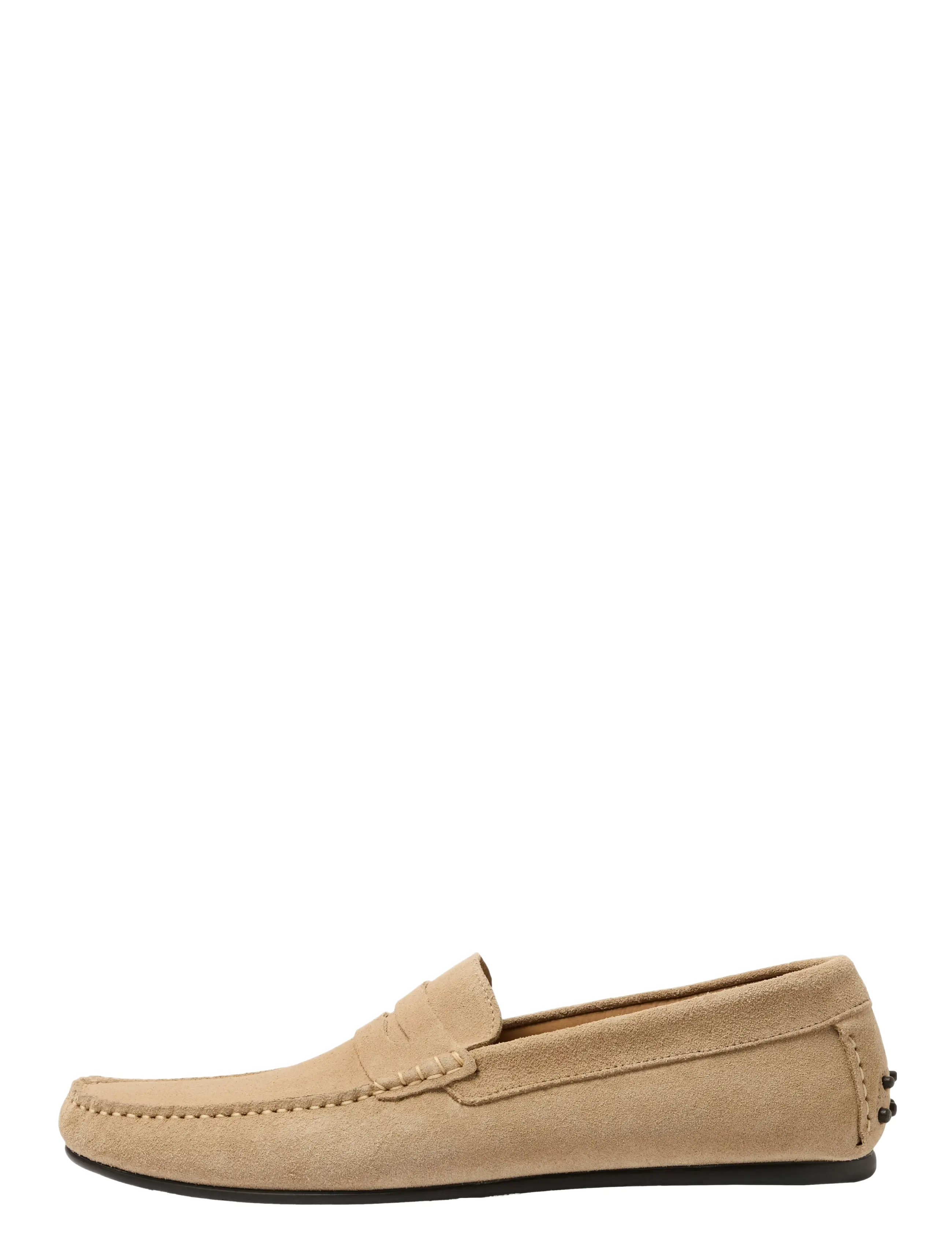 Selected - SLHSERGIO SUEDE PENNY DRIVING SHOE - sand - 2