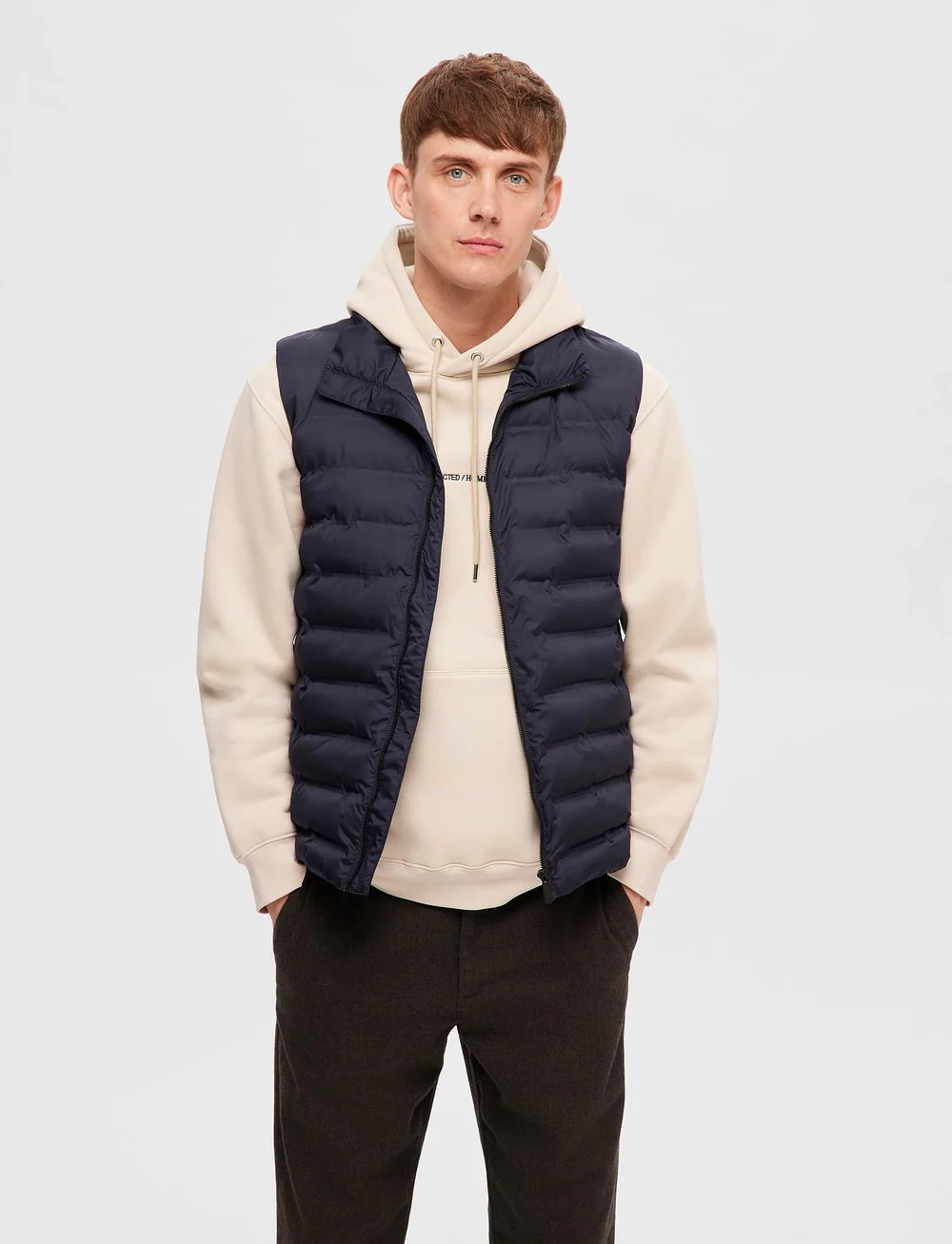Selected - SLHBARRY QUILTED GILET NOOS - veste - sky captain - 0