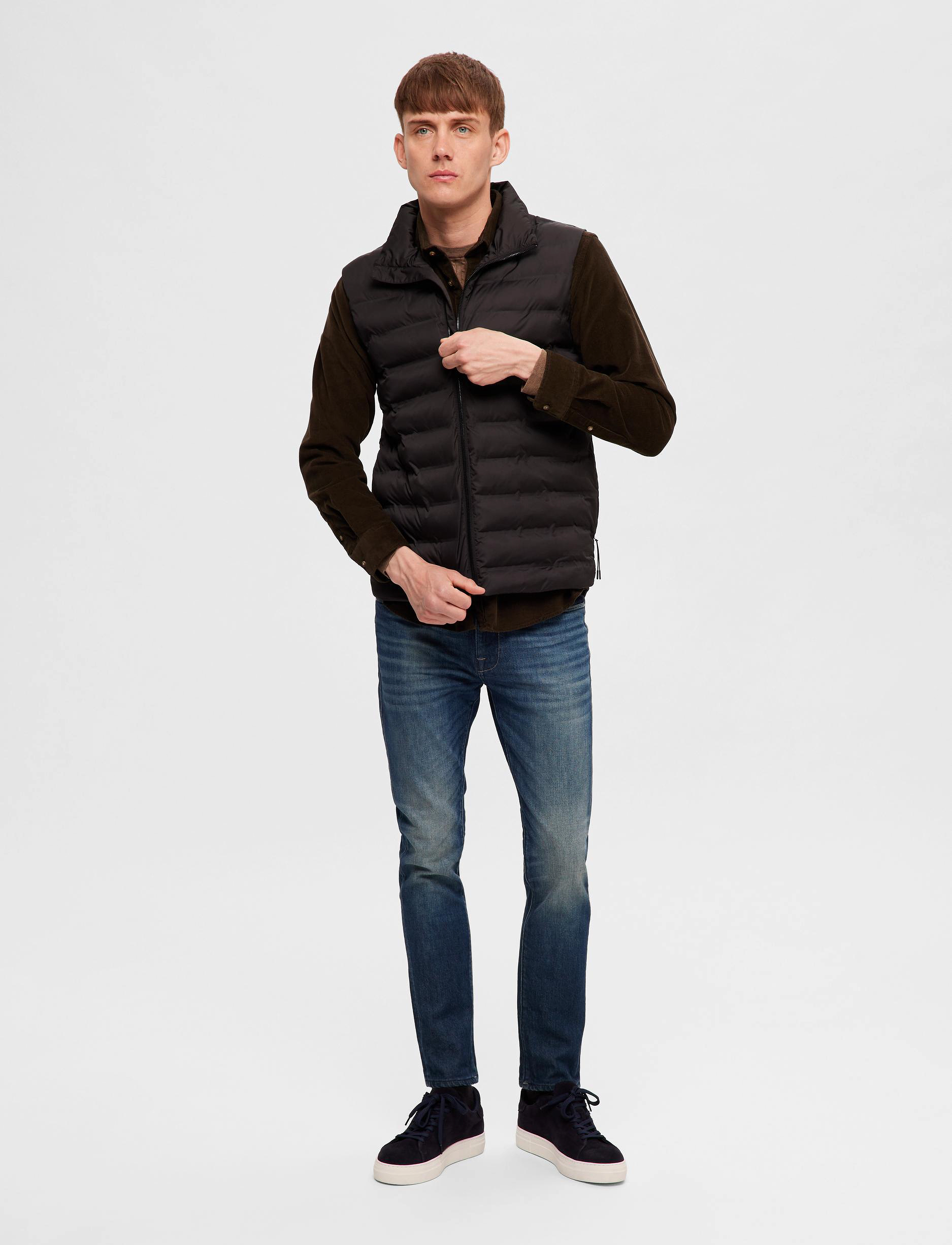 Selected - SLHBARRY QUILTED GILET NOOS - stretch limo - 5