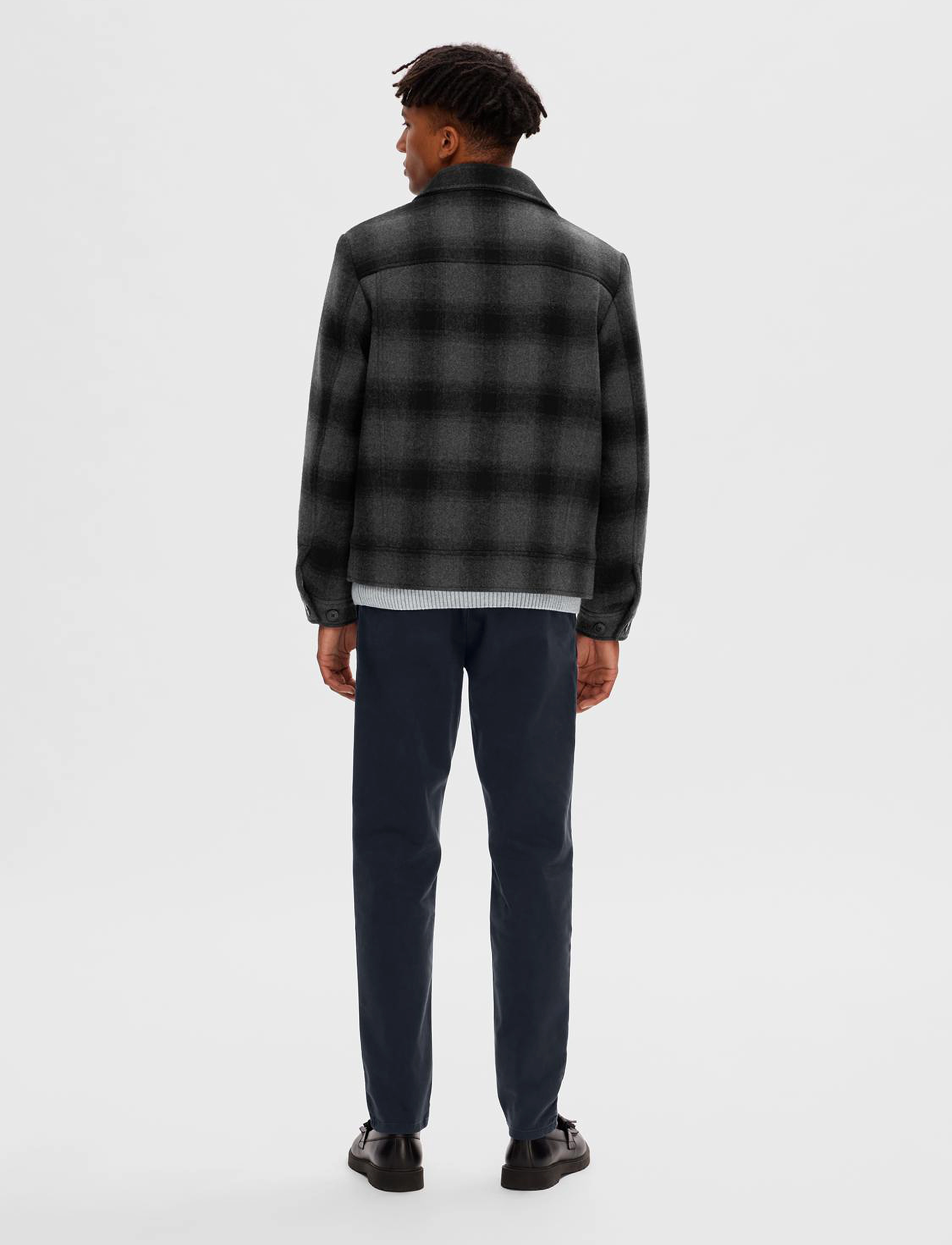 Selected - SLHFILIP WOOL JKT NOOS - dark grey melange - 2
