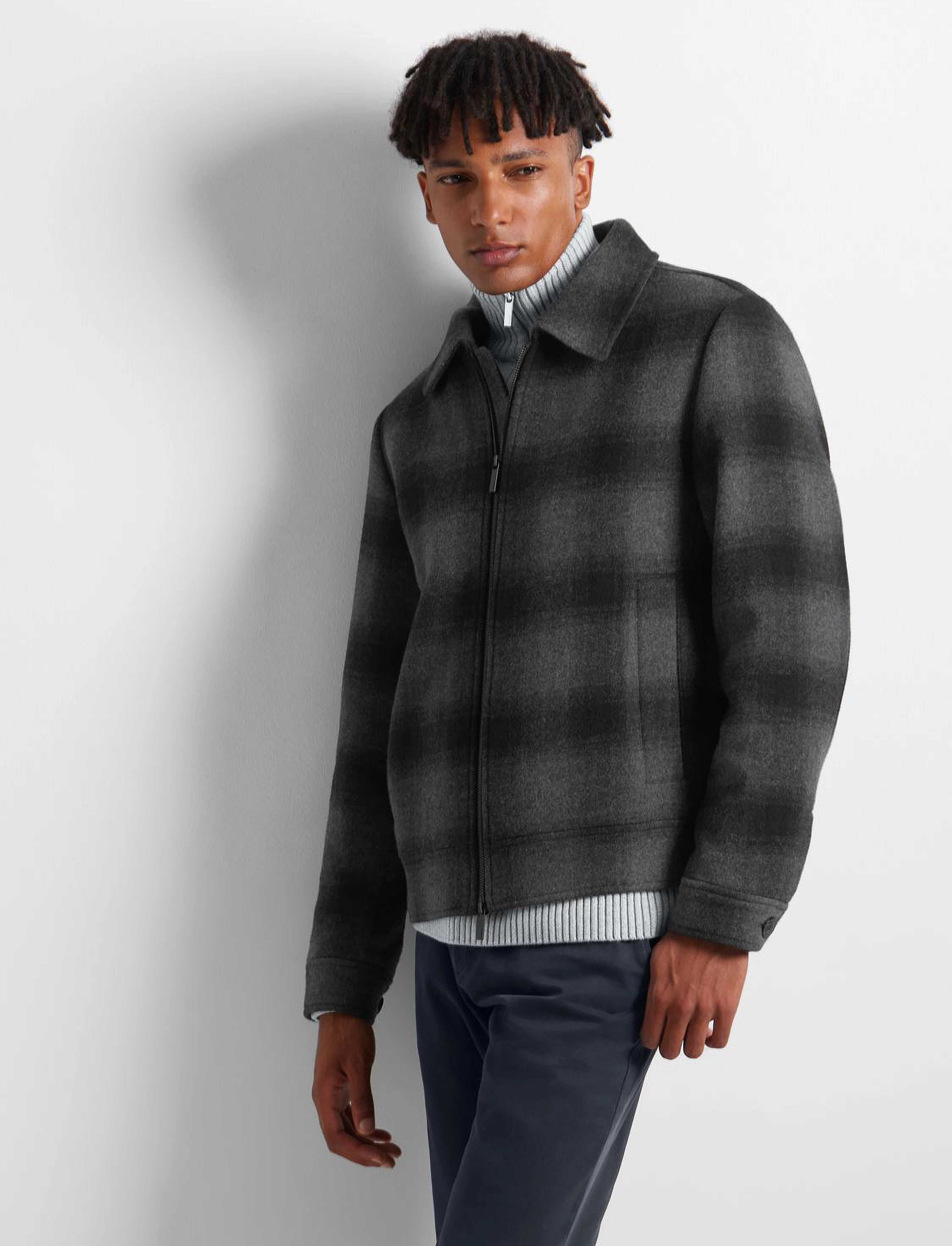 Selected - SLHFILIP WOOL JKT NOOS - dark grey melange - 4