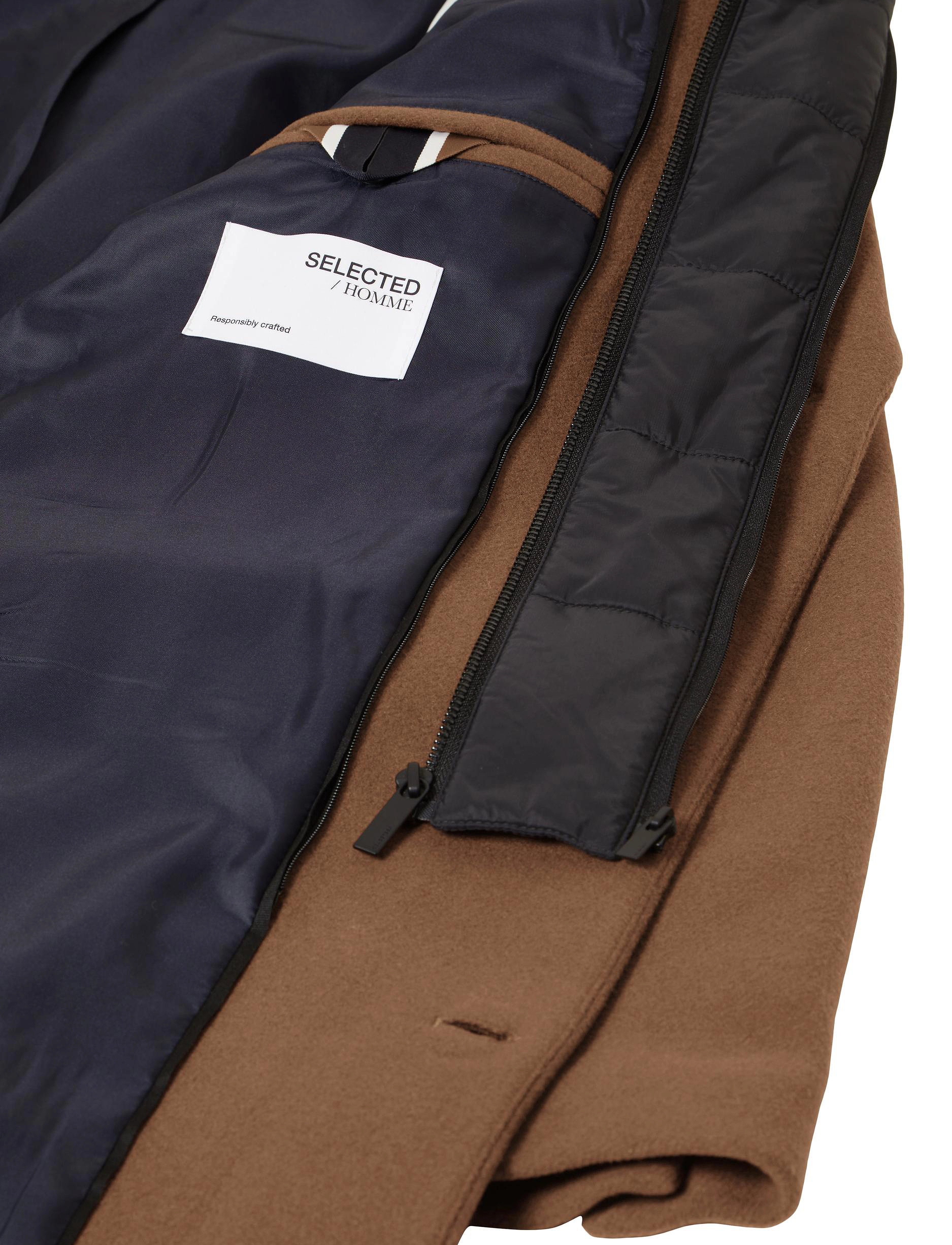 Selected - SLHJOSEPH WOOL COAT NOOS - camel - 4