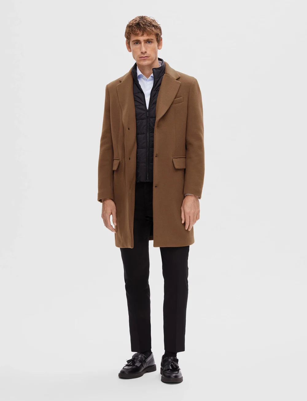 Selected - SLHJOSEPH WOOL COAT NOOS - talvejoped - camel - 5