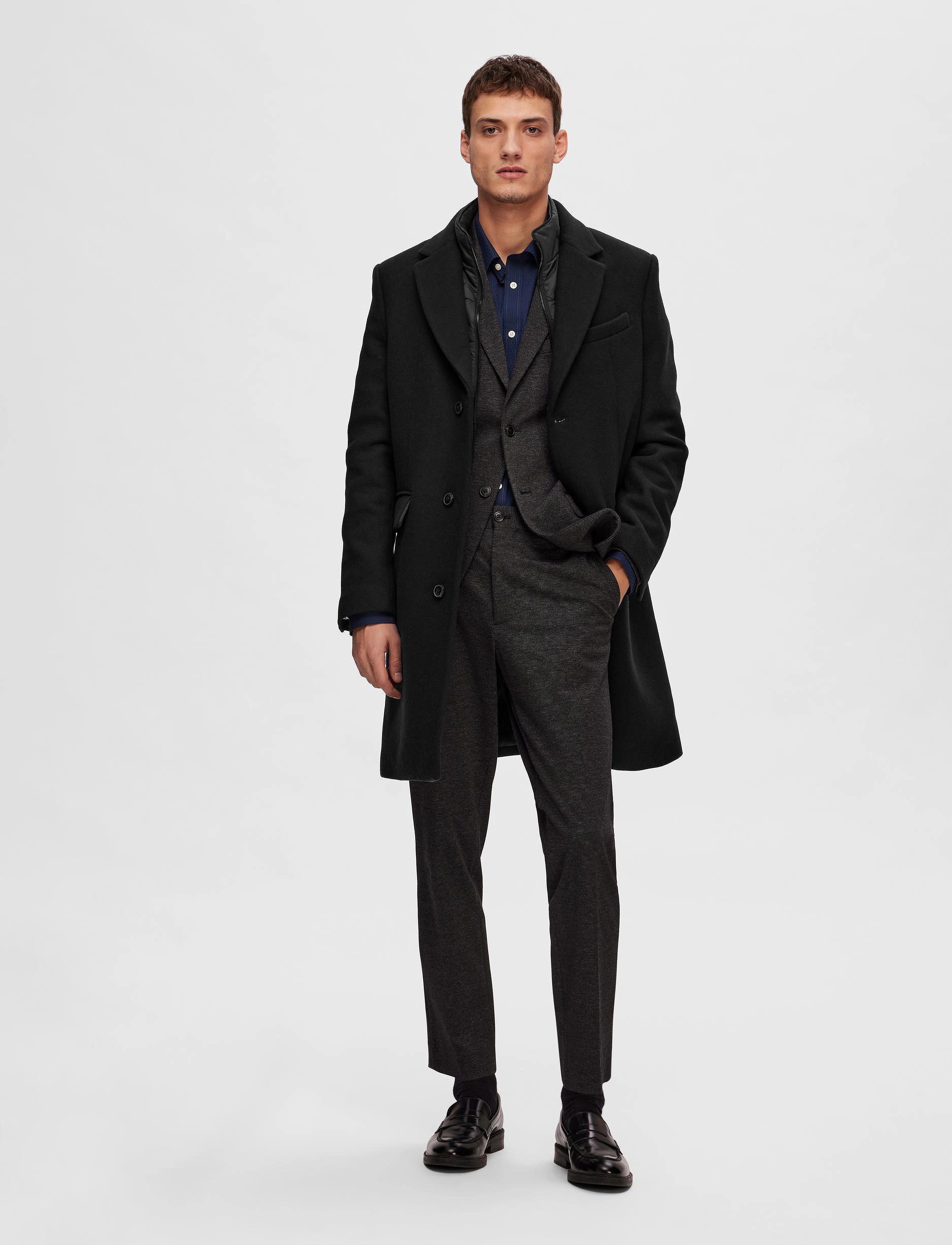 Selected - SLHJOSEPH WOOL COAT NOOS - stretch limo - 5