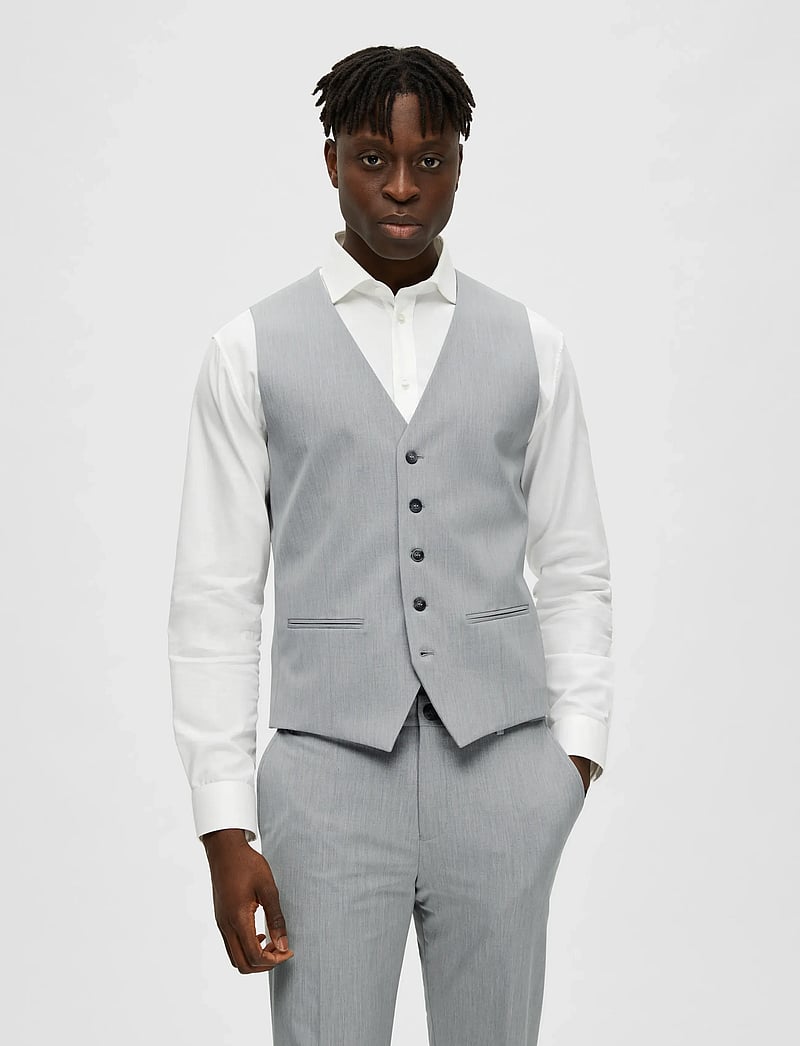 Selected - SLMSLIM-LIAM WCT FLEX NOOS - västar - light grey melange - 0