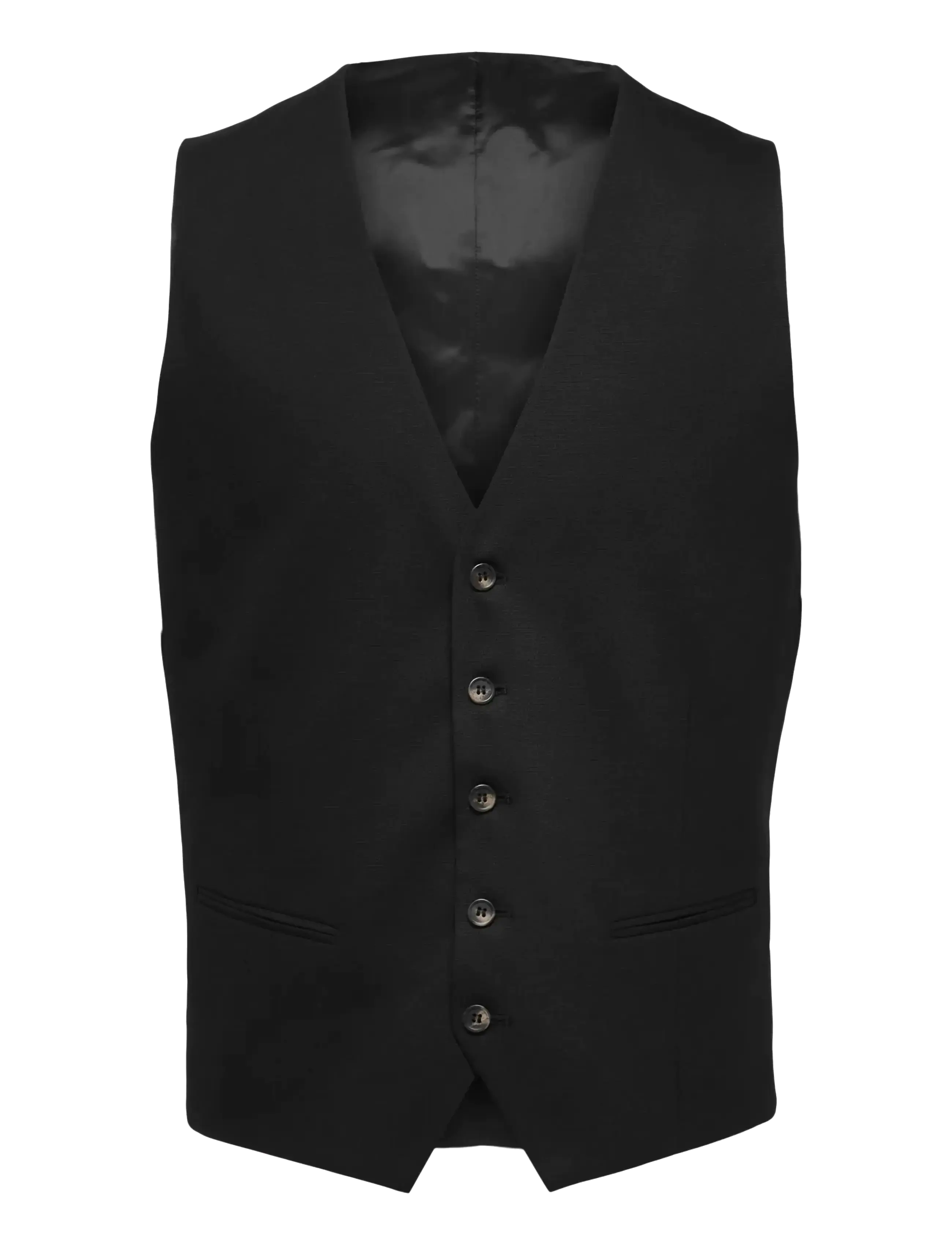 Selected SLHSLIM-NEIL WCT NOOS - Waistcoats - BLACK / black