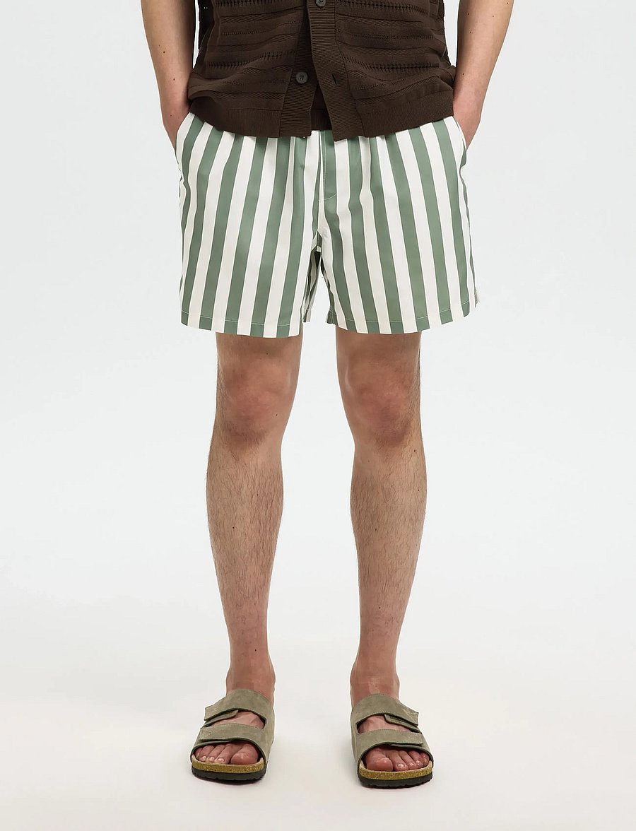 Selected - SLHDANE-AOP SWIMSHORTS - badeshorts - deep lichen green - 0