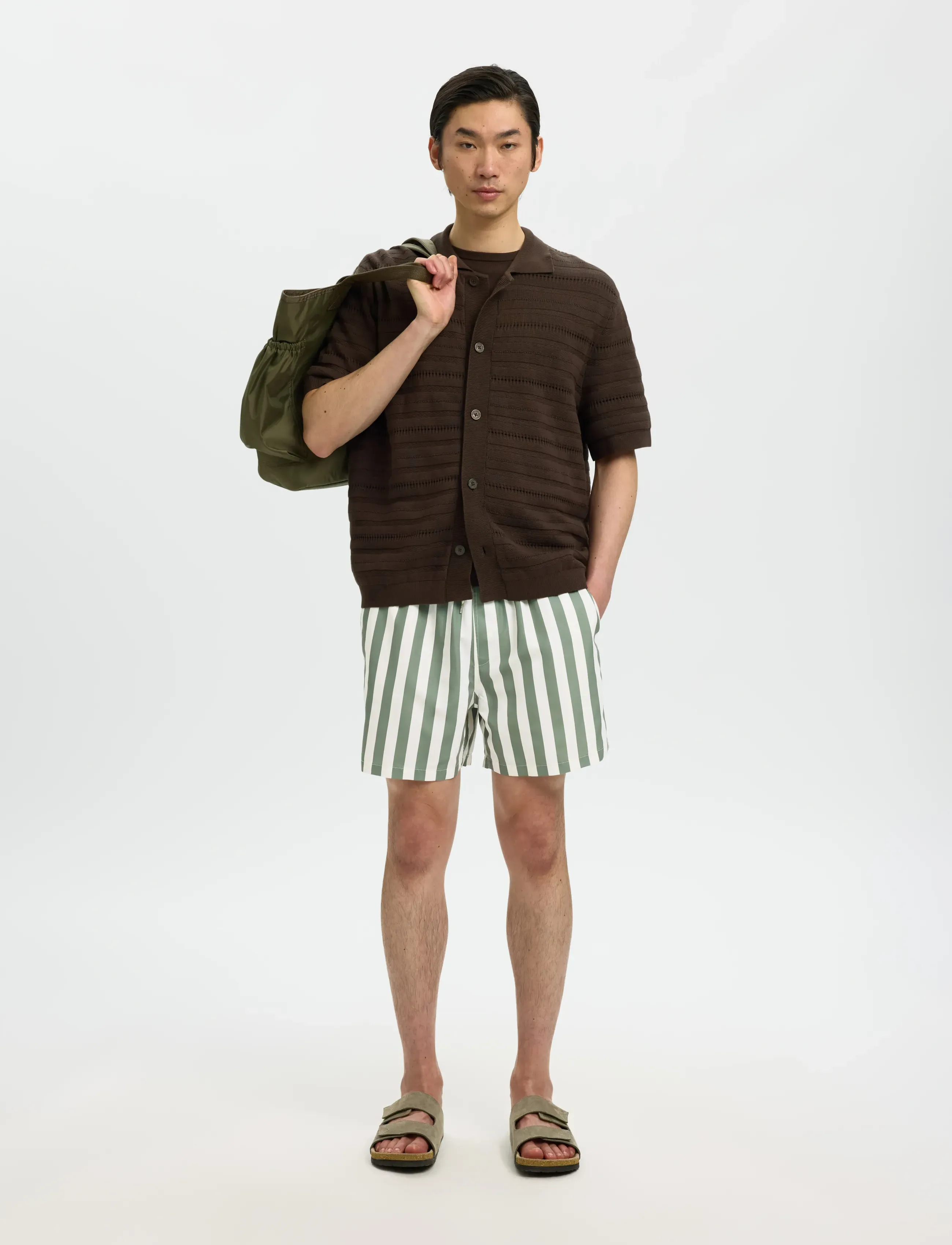 Selected - SLHDANE-AOP SWIMSHORTS - badeshorts - deep lichen green - 5