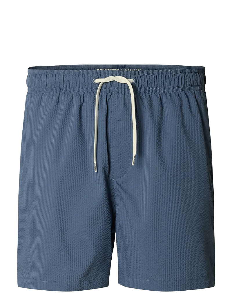 Selected - SLHCOOPER-SEERSUCKER SWIMSHORTS - badeshorts - bering sea - 1
