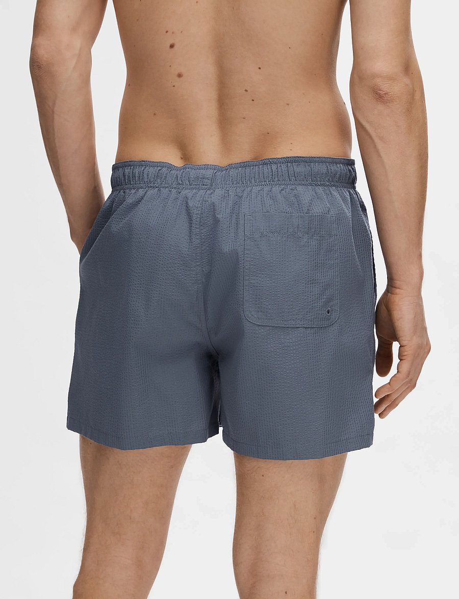 Selected - SLHCOOPER-SEERSUCKER SWIMSHORTS - badehose - bering sea - 2