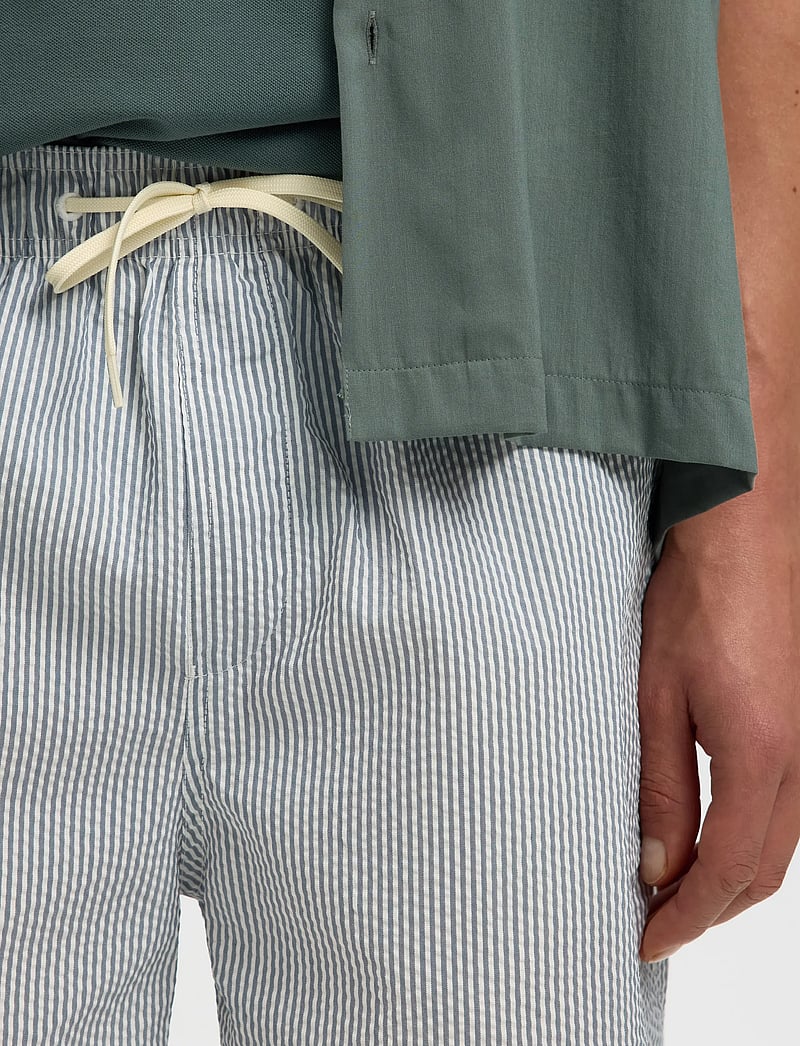 Selected - SLHCOOPER-SEERSUCKER SWIMSHORTS - peldšorti - blue mirage - 0