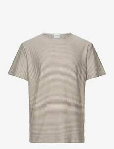 SLHRELAXSOBB STRIPE SS O-NECK TEE W, Selected Homme