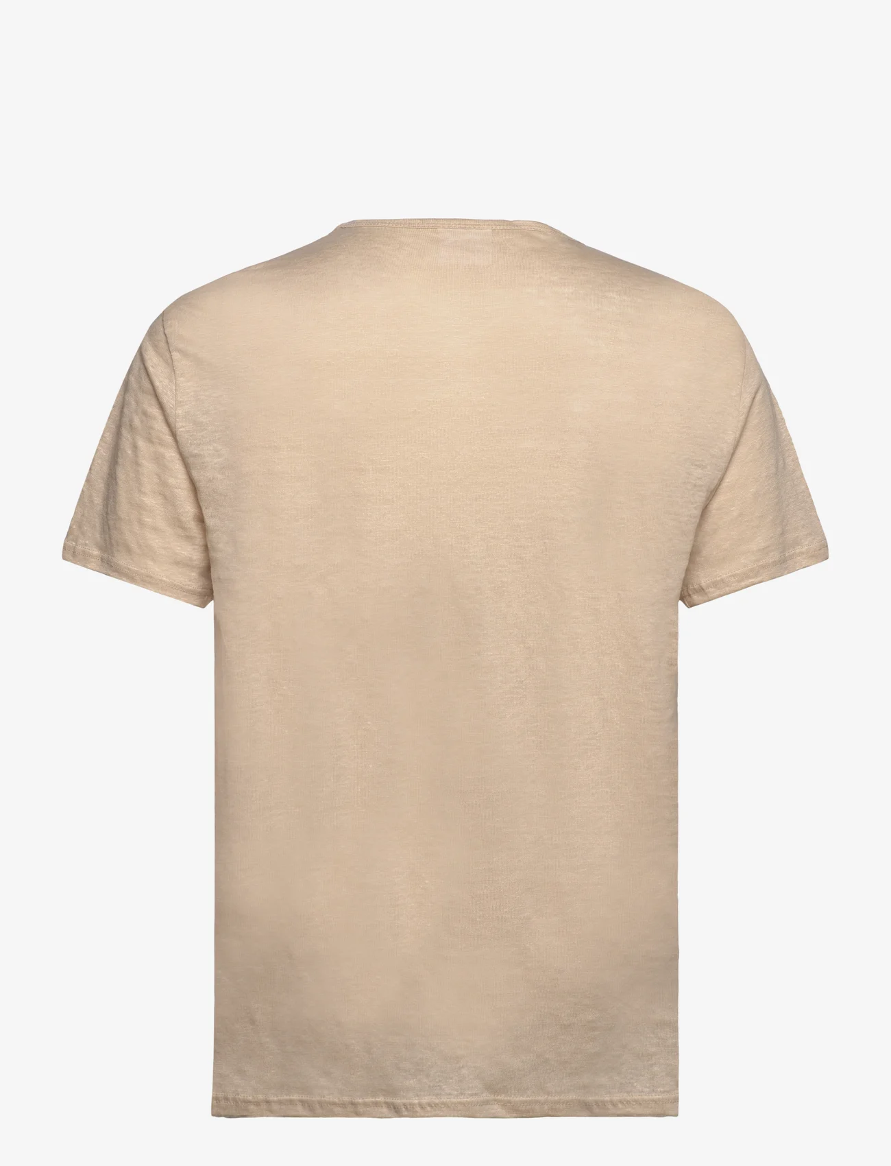 Selected Homme - SLHBET LINEN SS O-NECK TEE - kortärmade t-shirts - oatmeal - 1