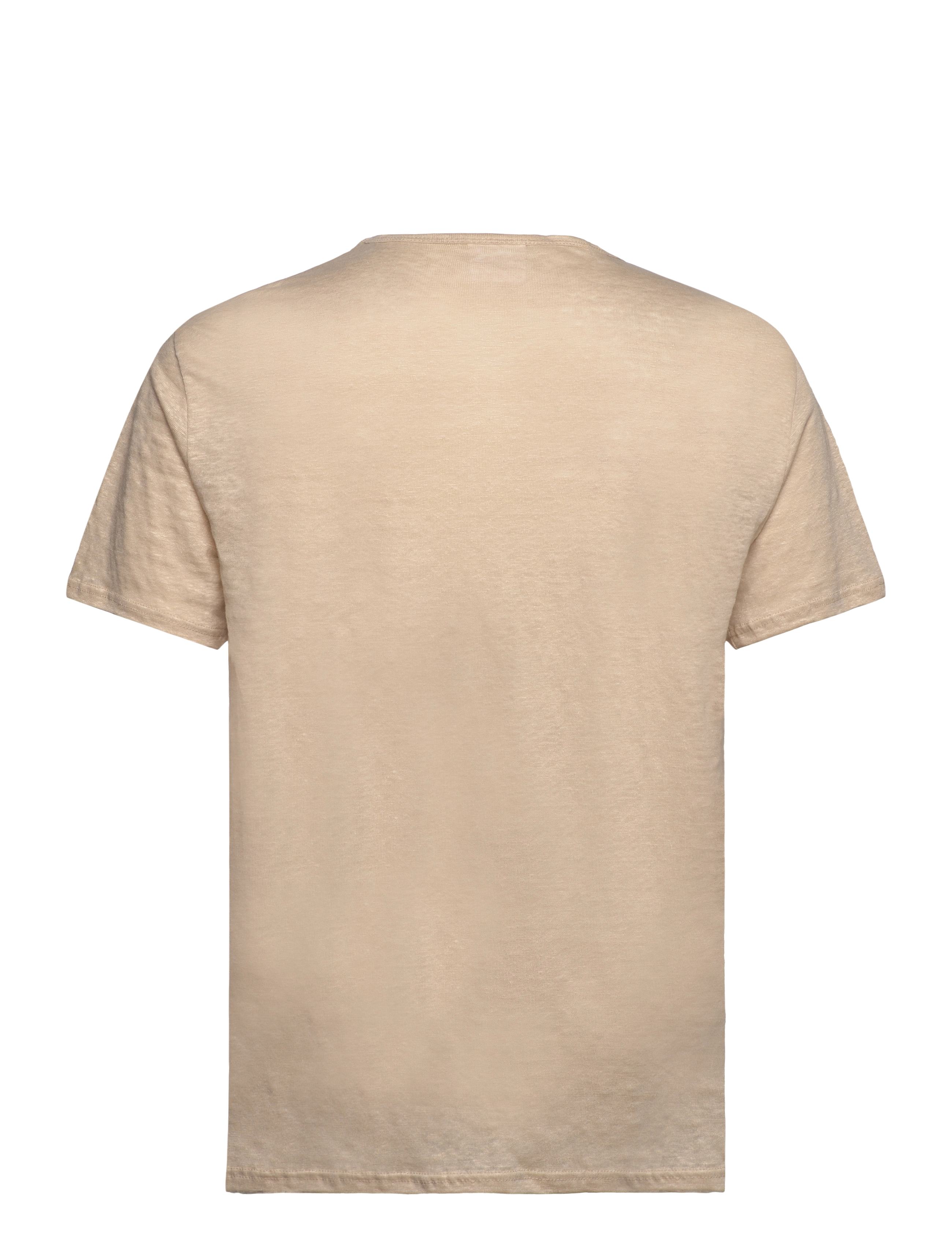 Selected - SLHBET LINEN SS O-NECK TEE - oatmeal - 1
