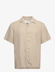 Selected Homme - SLHRELAX-PASTEL-LINEN SHIRT SS RESORT W - podstawowe koszulki - crockery - 0