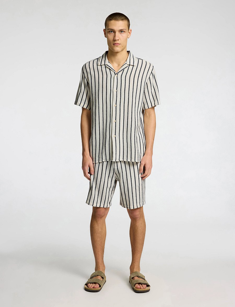 Selected - SLHRELAX-SAL SHIRT SS RESORT - kortärmade skjortor - egret - 0