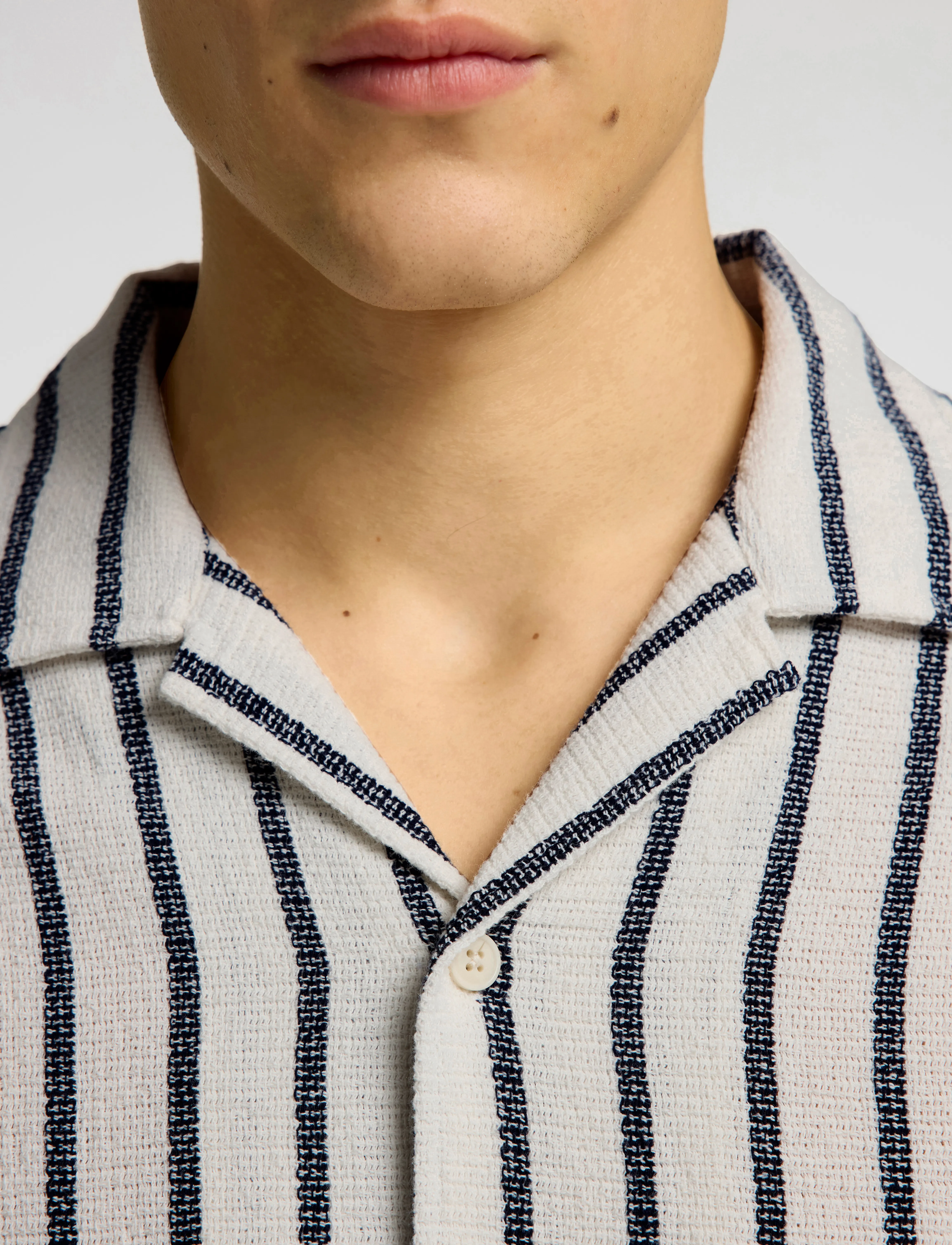 Selected - SLHRELAX-SAL SHIRT SS RESORT - kortermede skjorter - egret - 3
