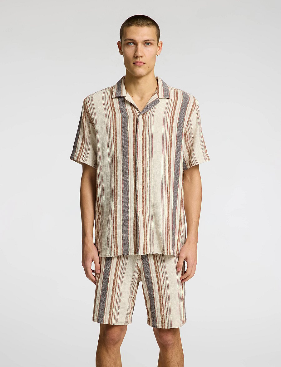 Selected - SLHRELAX-SAL SHIRT SS RESORT - chemises à manches courtes - egret - 0