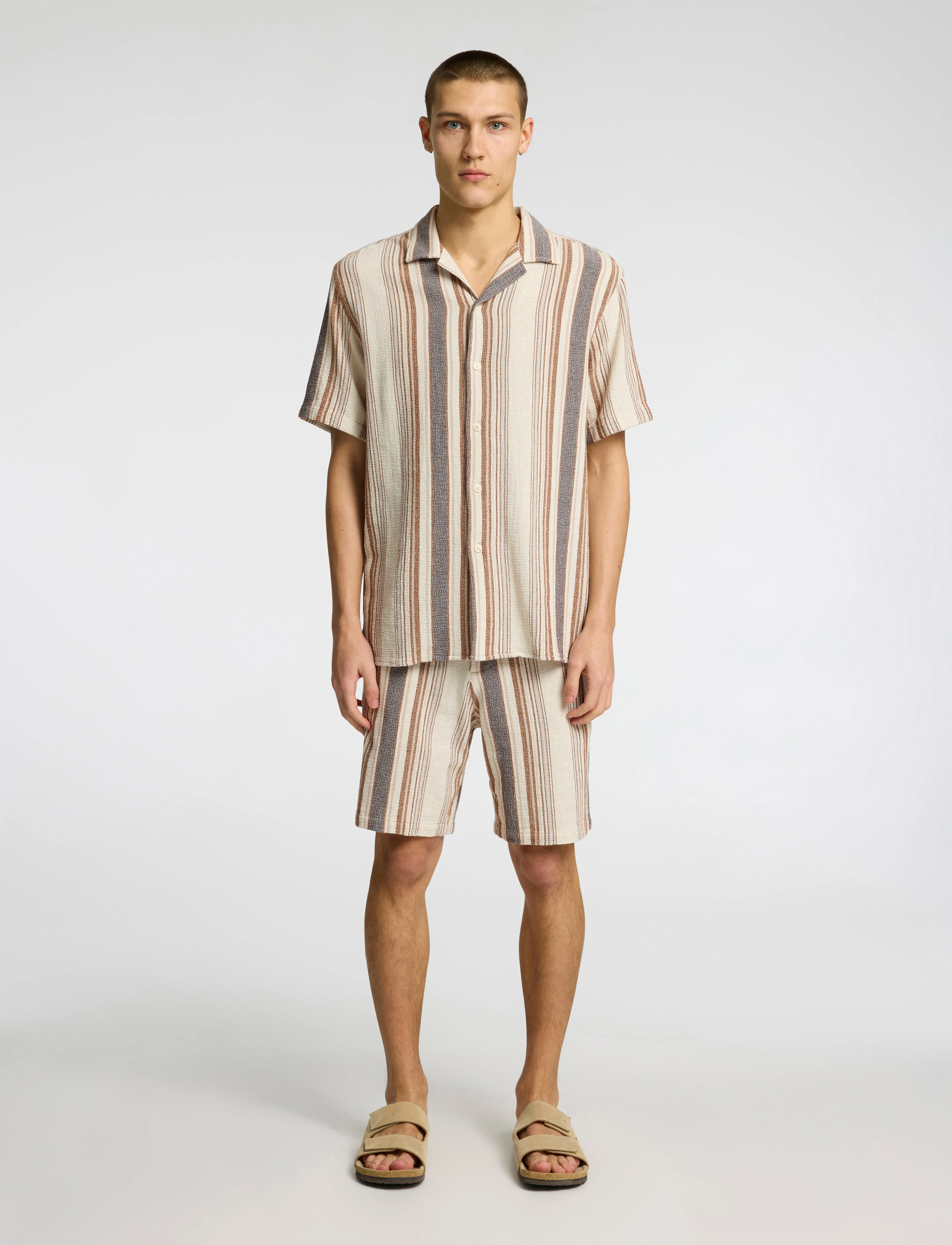 Selected - SLHRELAX-SAL SHIRT SS RESORT - chemises à manches courtes - egret - 4