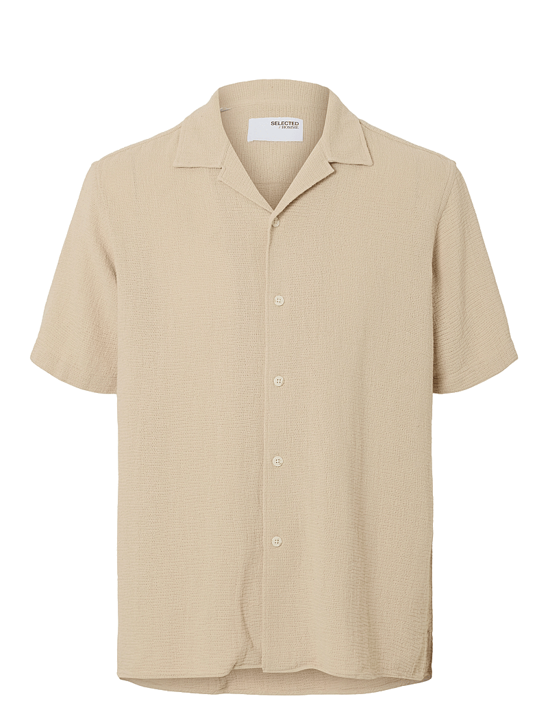 Selected - SLHRELAX-SAL SHIRT SS RESORT - lühikeste varrukatega särgid - oatmeal - 1