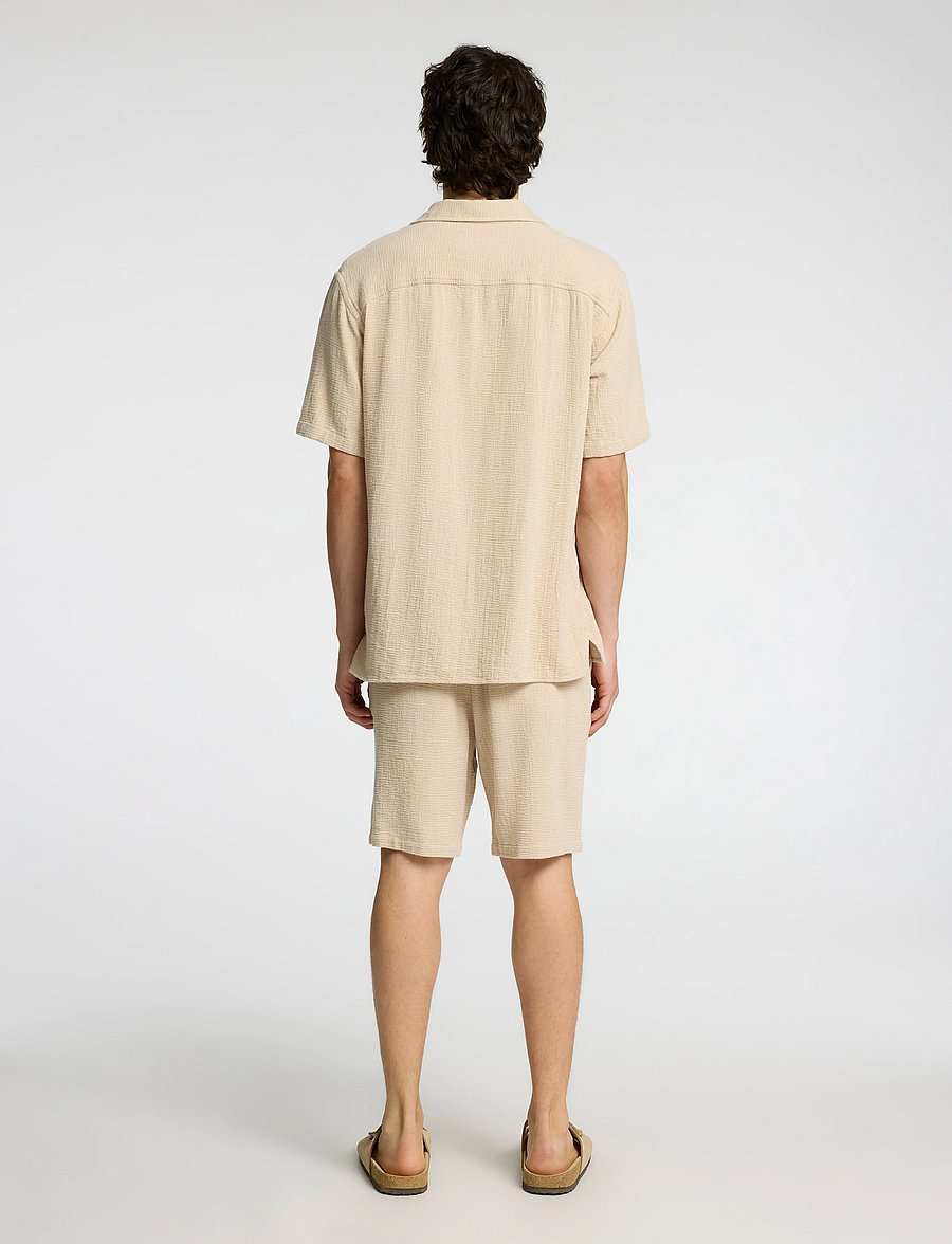 Selected - SLHRELAX-SAL SHIRT SS RESORT - kurzarmhemden - oatmeal - 2