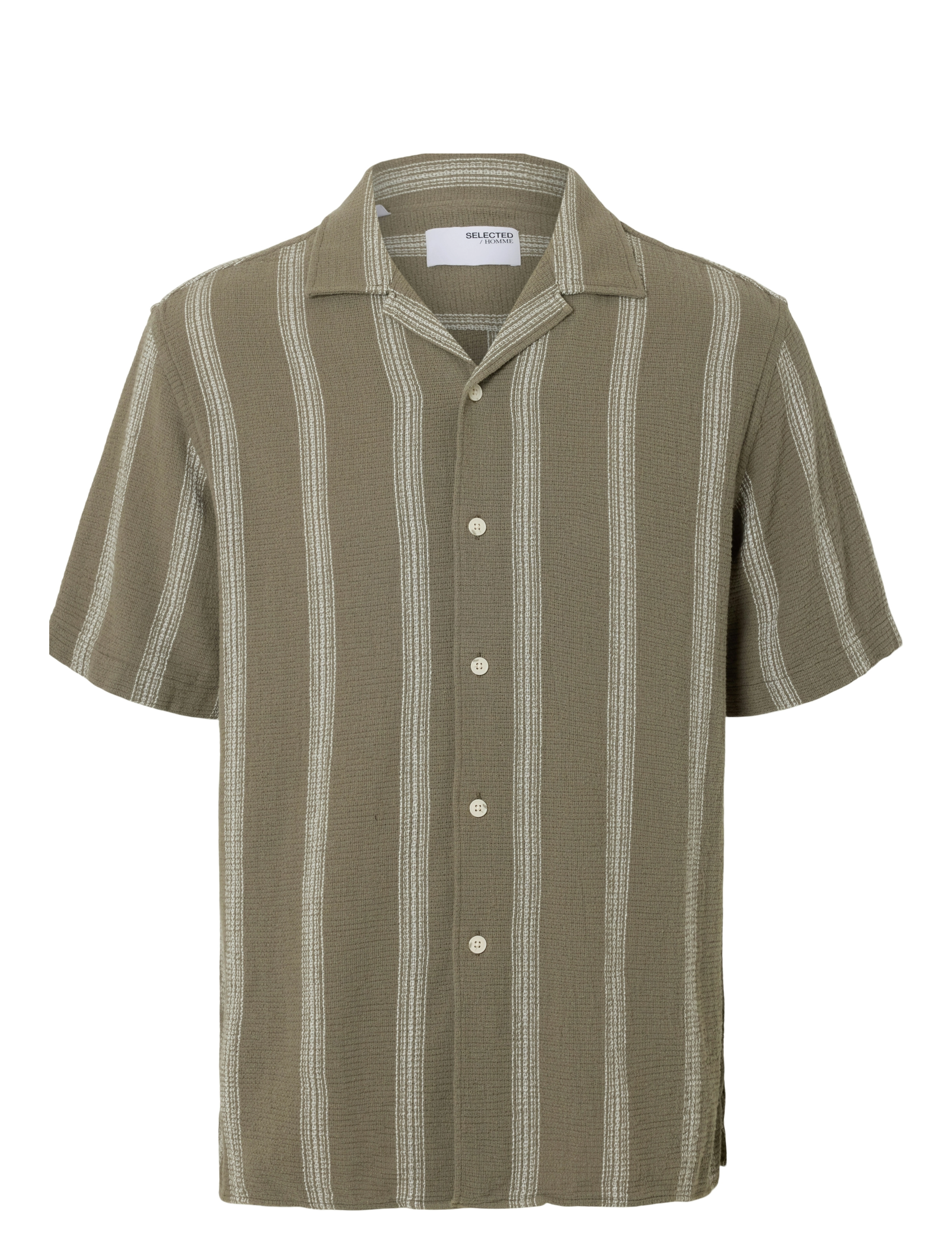 SELECTED Slhrelax-Sal Shirt Ss Resort Grün - S - Herren