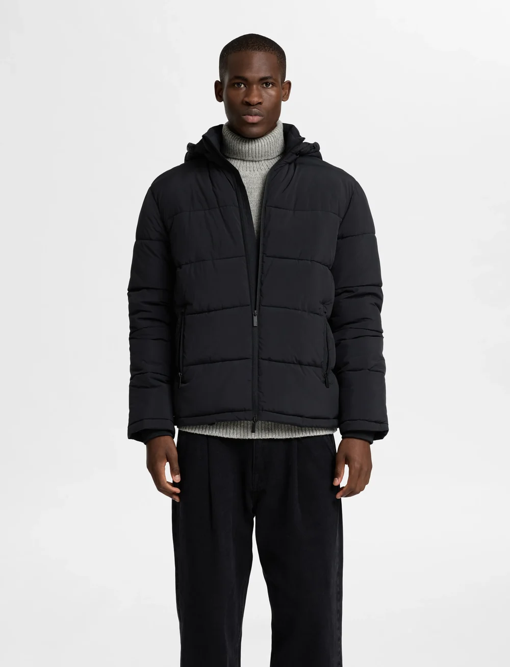 Selected - SLHCOOPER PUFFER JKT NOOS - talvejoped - black - 0