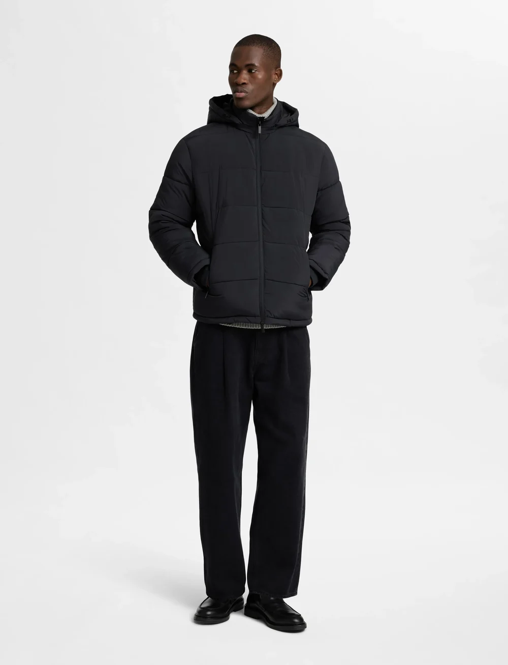 Selected - SLHCOOPER PUFFER JKT NOOS - talvejoped - black - 3