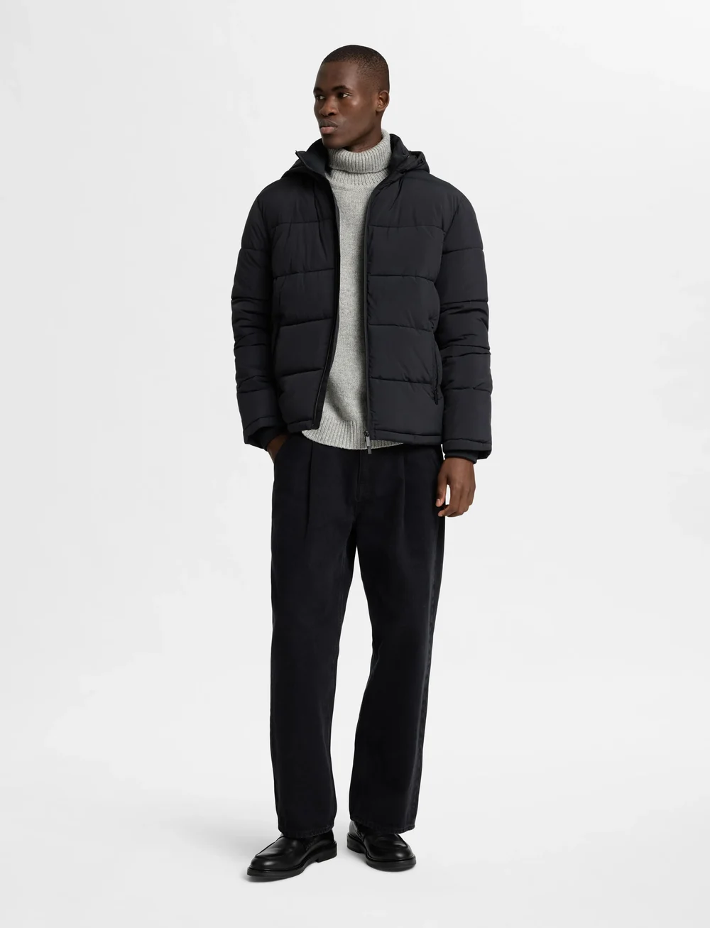 Selected - SLHCOOPER PUFFER JKT NOOS - talvejoped - black - 4