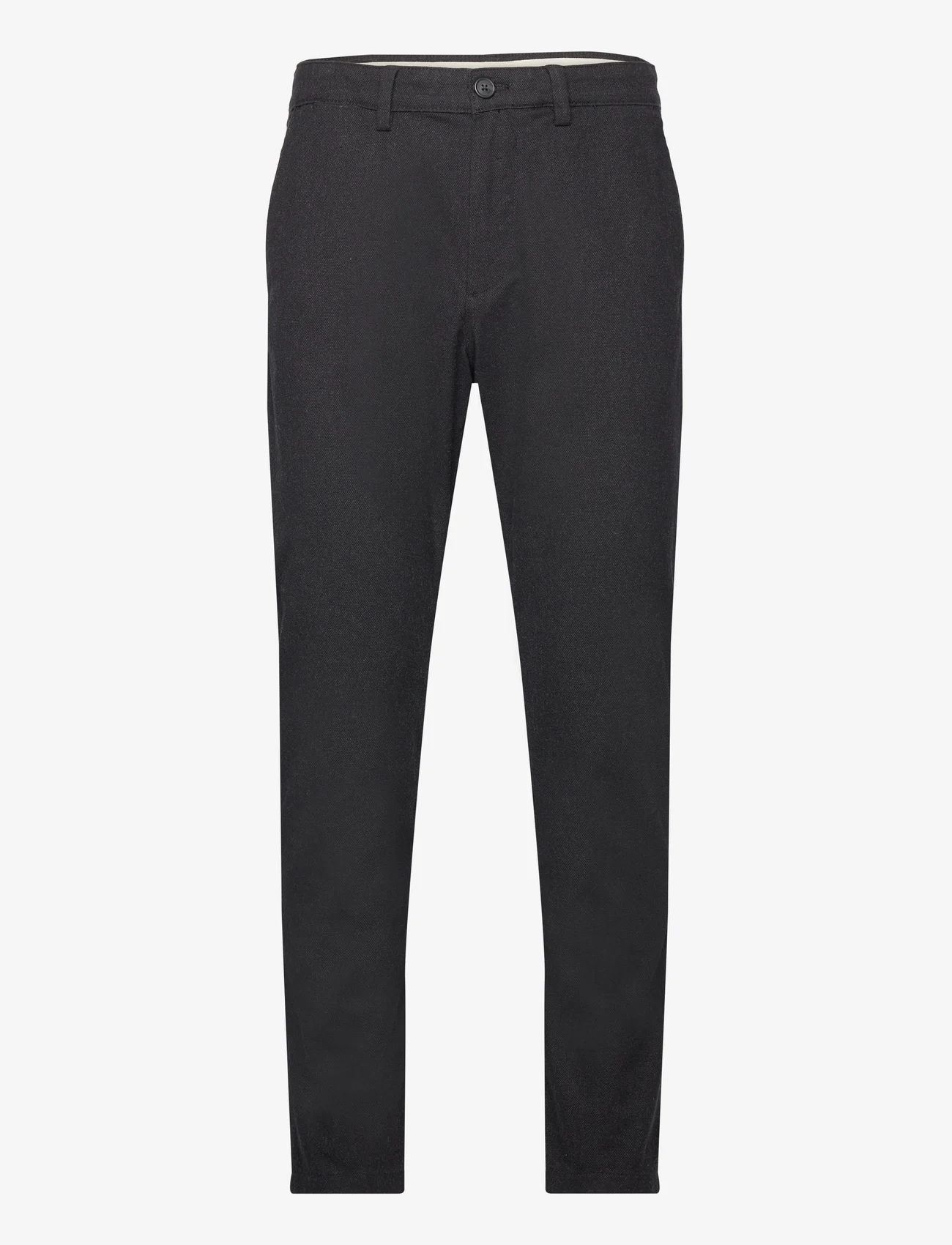Selected Homme - SLHSLIM-MILES 175 BRUSHED PANTS W NOOS - pantalons - black - 0