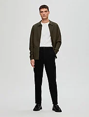 Selected Homme - SLHSLIM-MILES 175 BRUSHED PANTS W NOOS - kostymbyxor - black - 5
