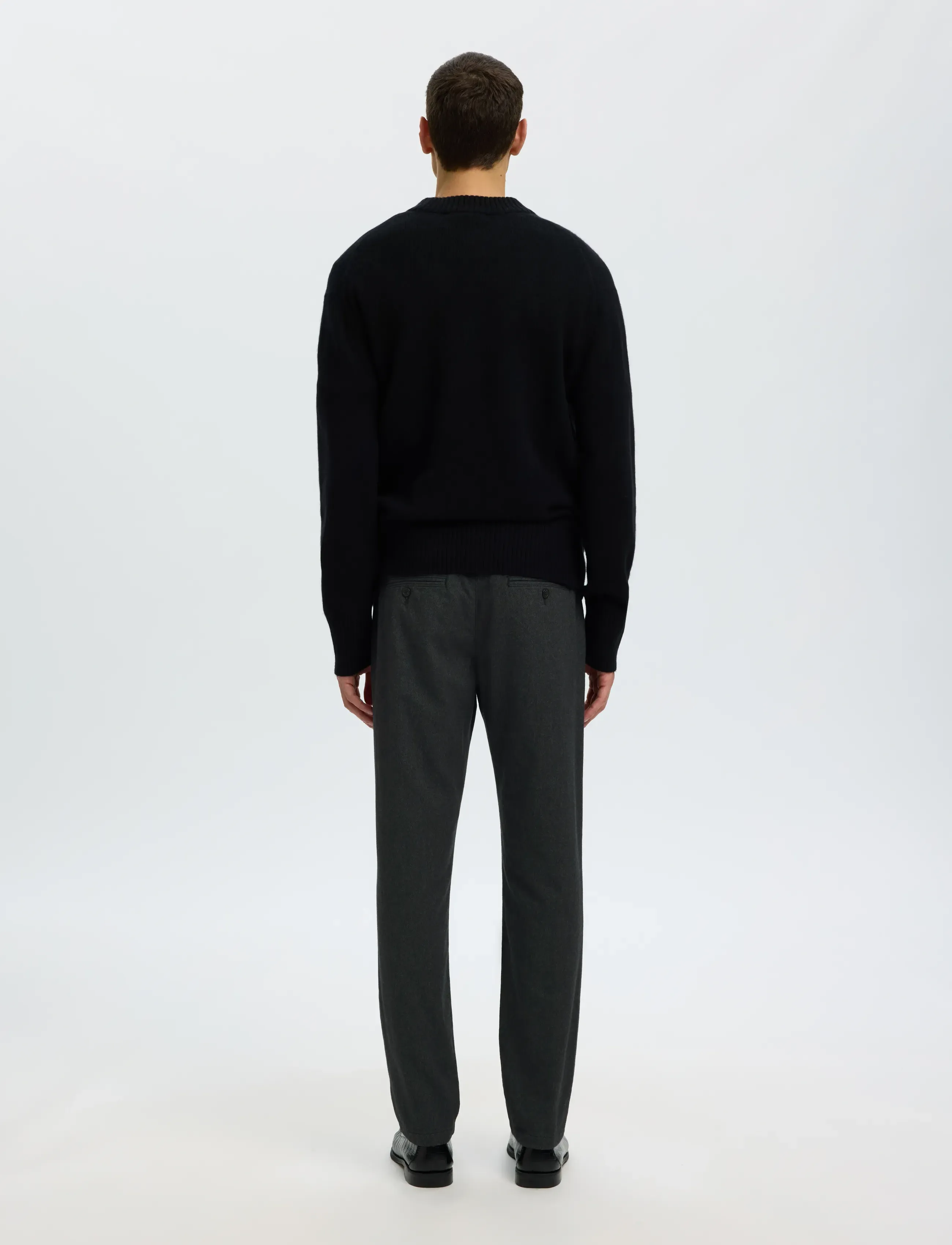 Selected - SLM175-SLIM MILES BRUSHED PANT NOOS - casual bukser - dark grey - 2