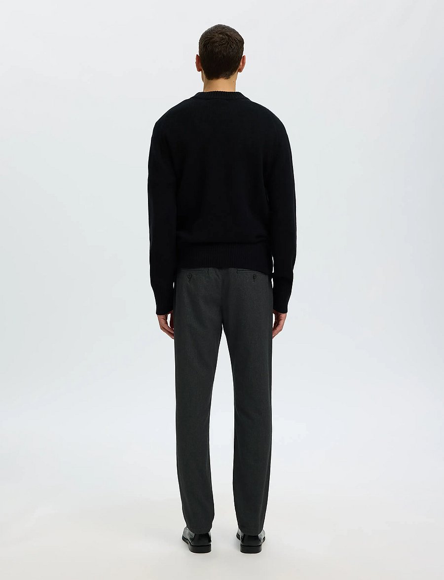 Selected - SLM175-SLIM MILES BRUSHED PANT NOOS - casual bukser - dark grey - 2