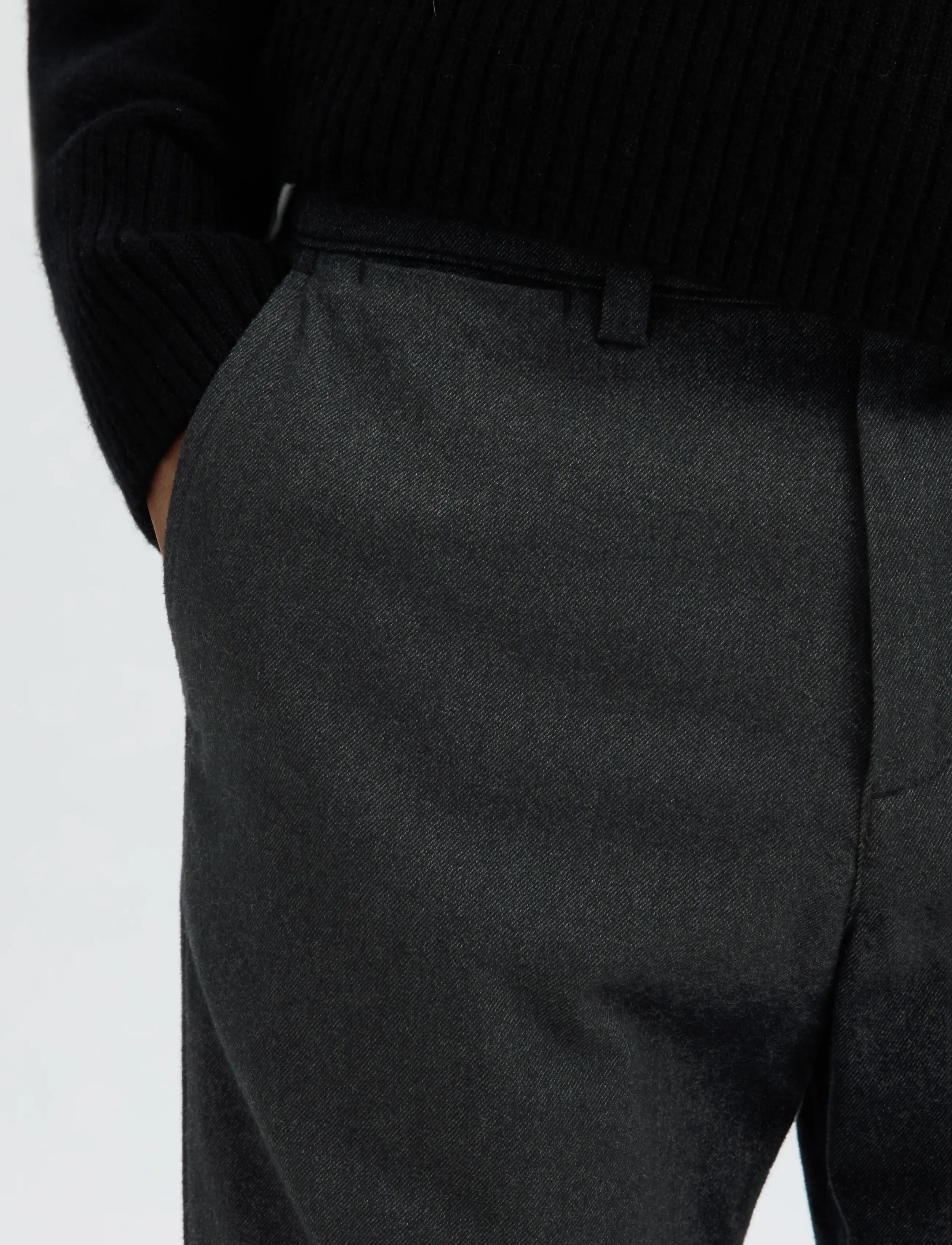 Selected - SLM175-SLIM MILES BRUSHED PANT NOOS - casual bukser - dark grey - 4