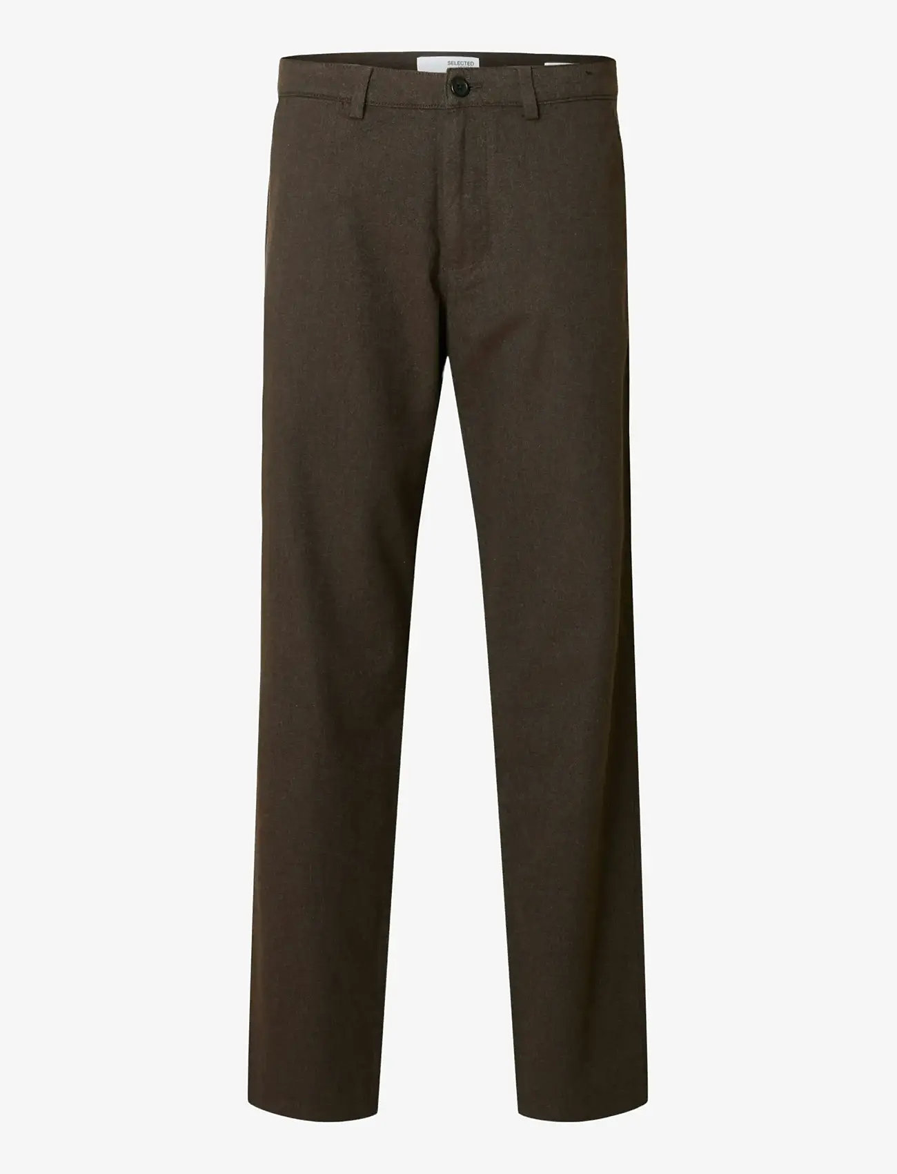 Selected - SLM175-SLIM MILES BRUSHED PANT NOOS - herbstliche kleidung - demitasse - 0