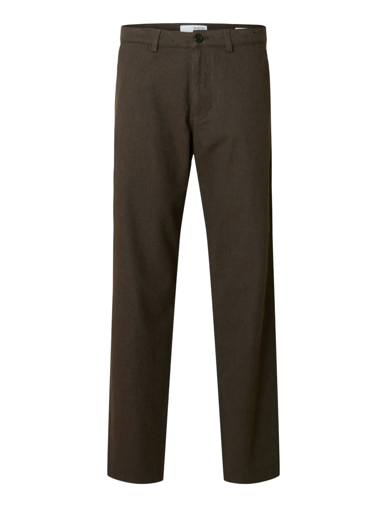 Selected SLM175-SLIM MILES BRUSHED PANT W NOOS - Bikses - DEMITASSE / brown