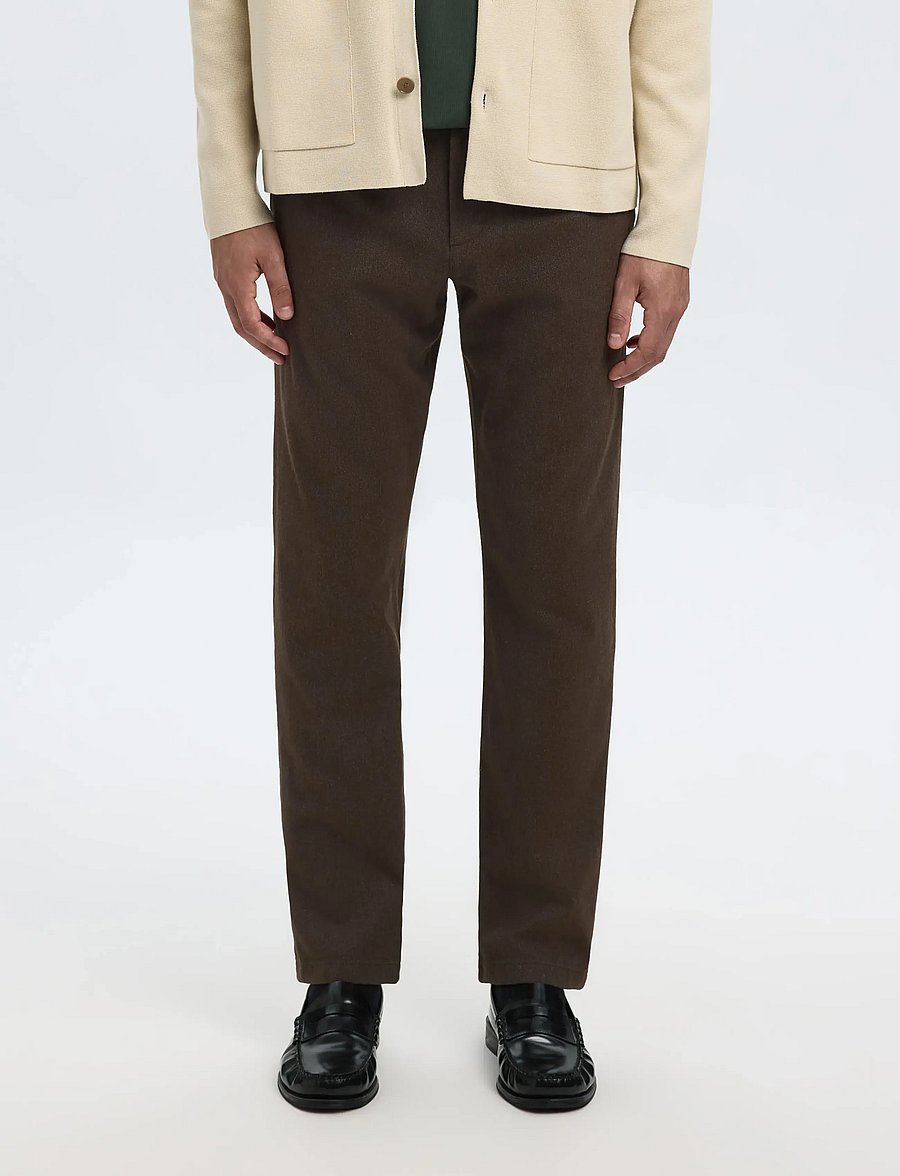 Selected - SLM175-SLIM MILES BRUSHED PANT NOOS - casual - demitasse - 0
