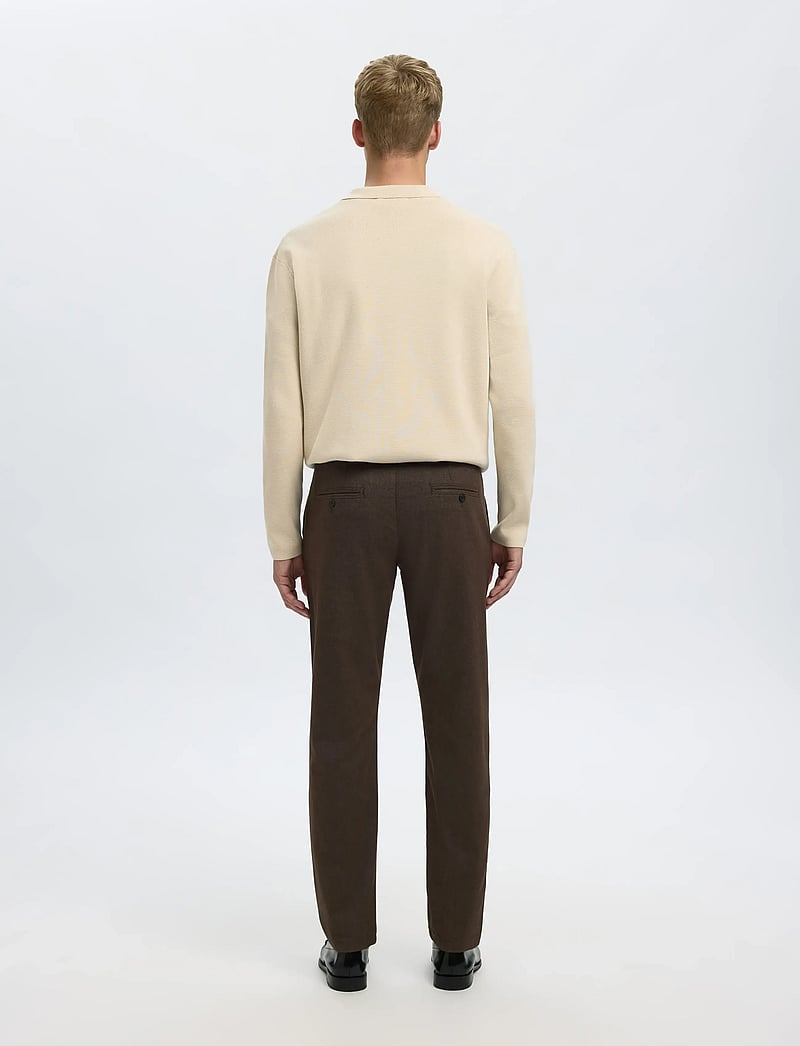 Selected - SLM175-SLIM MILES BRUSHED PANT NOOS - casual bukser - demitasse - 2