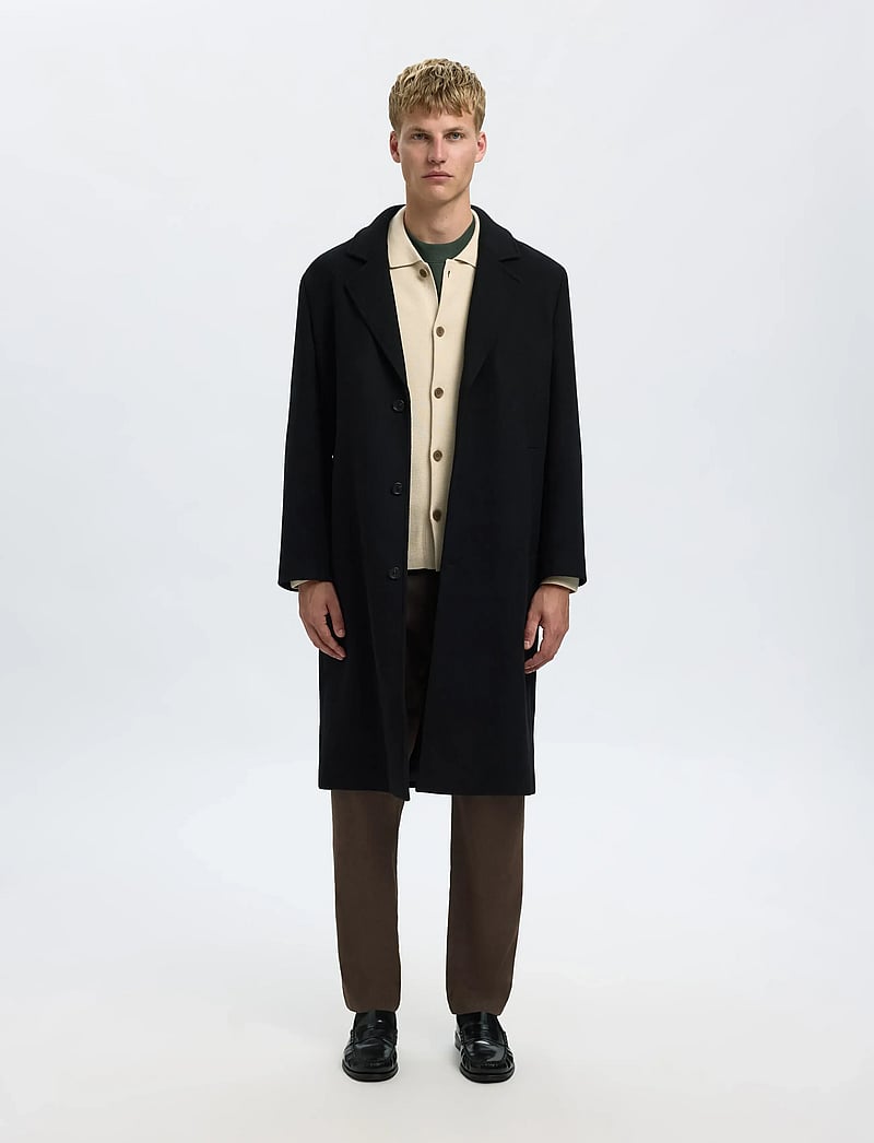 Selected - SLM175-SLIM MILES BRUSHED PANT NOOS - casual bukser - demitasse - 5