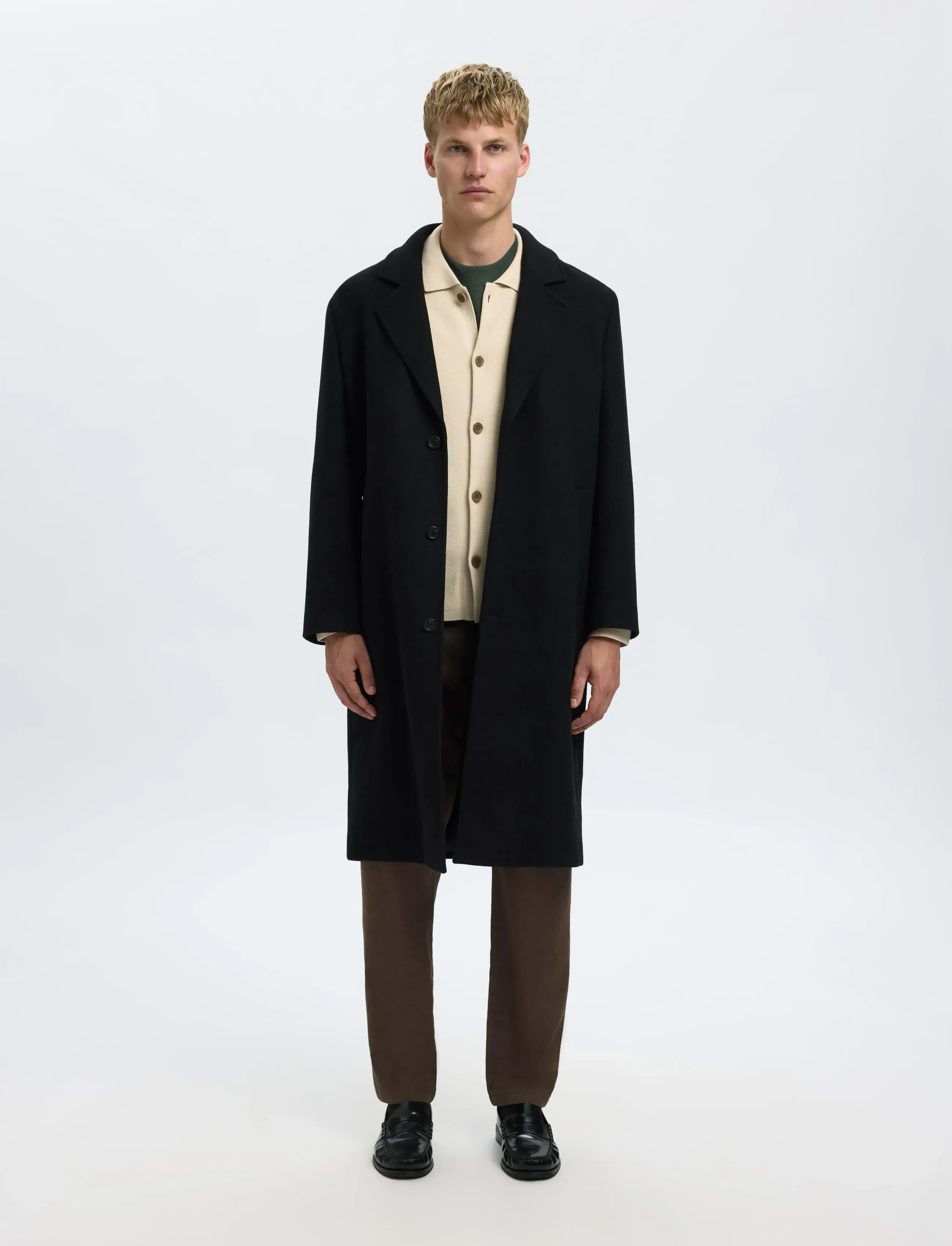 Selected - SLM175-SLIM MILES BRUSHED PANT NOOS - casual - demitasse - 5